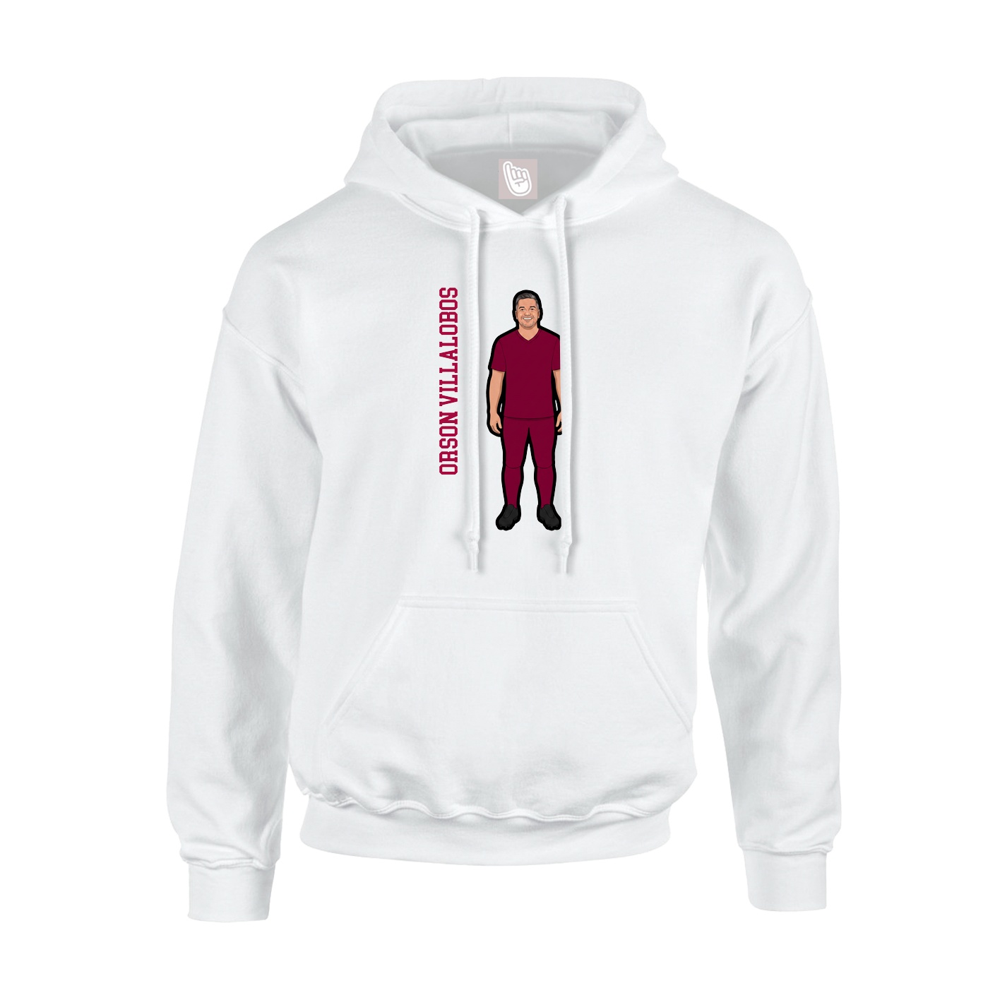Hoodie — Name Vertical in White