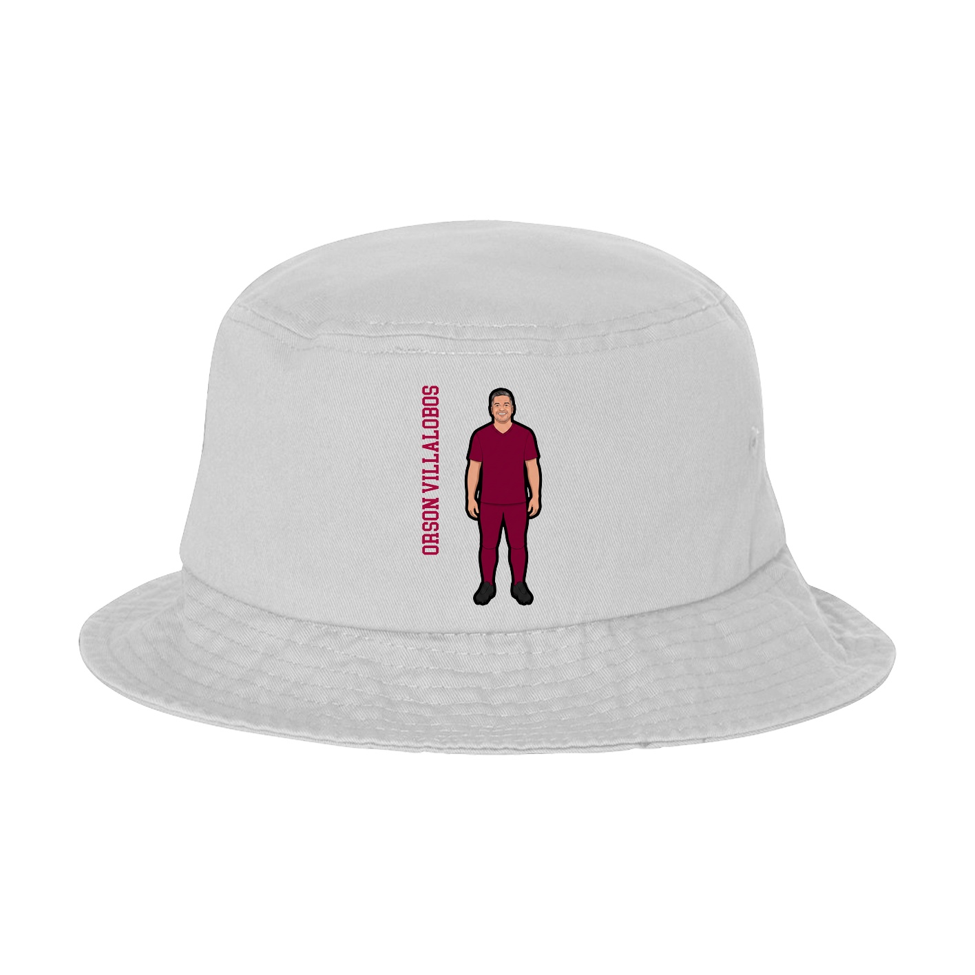 Bucket Cap — Name Vertical in White