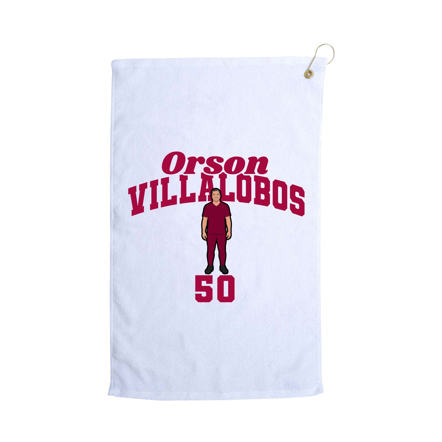 Golf Towel — Signature Arch in White