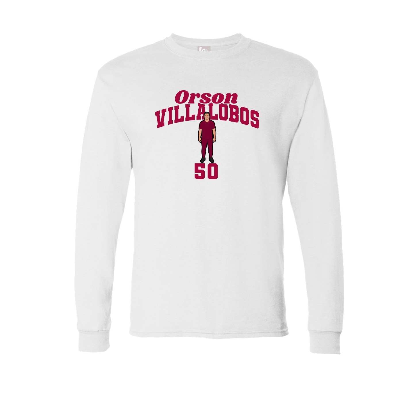 Long Sleeve Tee — Signature Arch in White