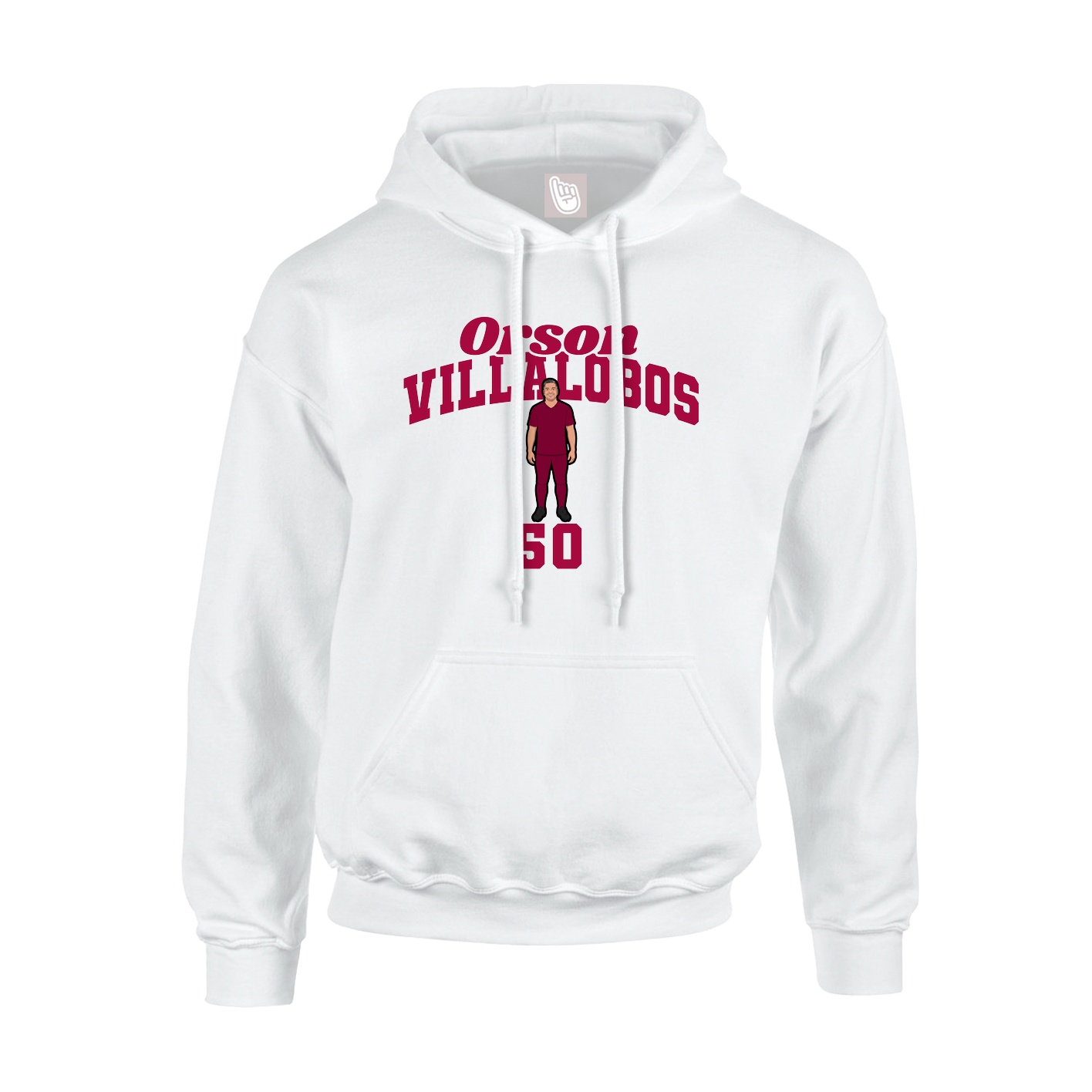 Youth Hoodie — Signature Arch in White