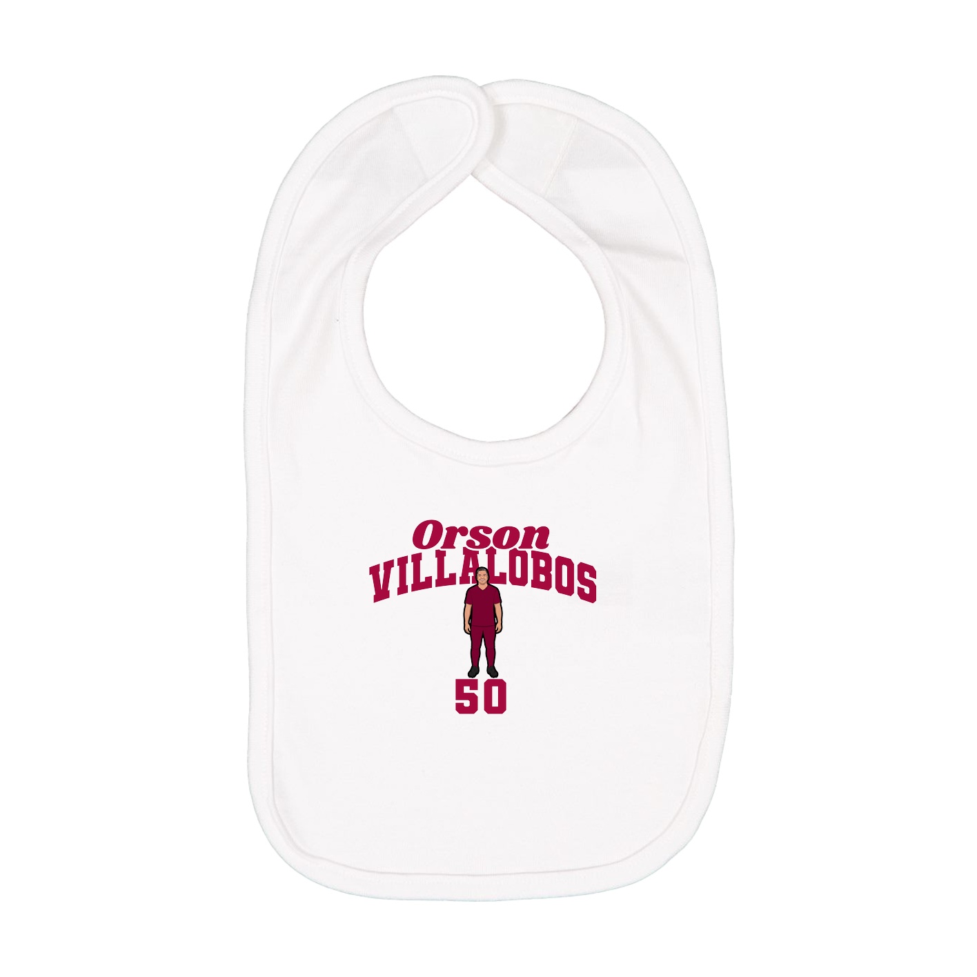 Infant Bib — Signature Arch in White