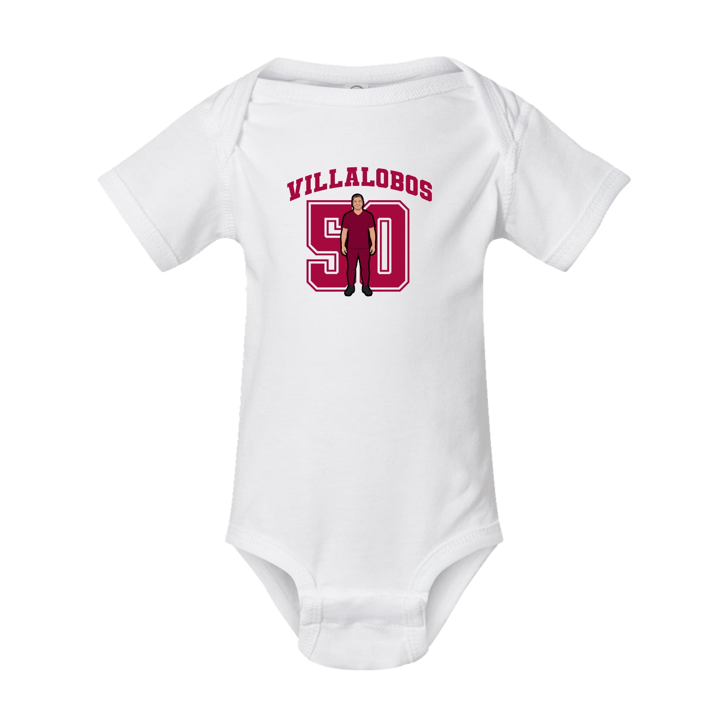 Baby Onesie — Number in White