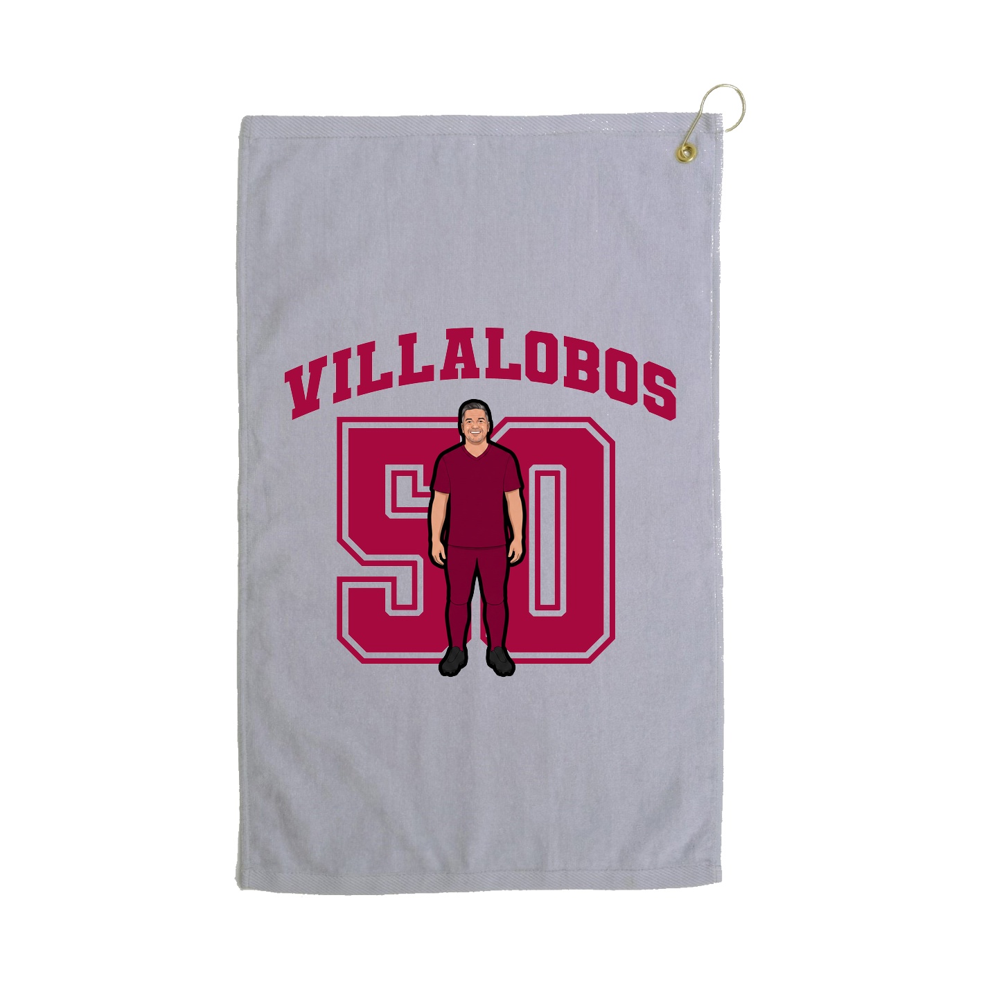 Golf Towel — Number in Grey