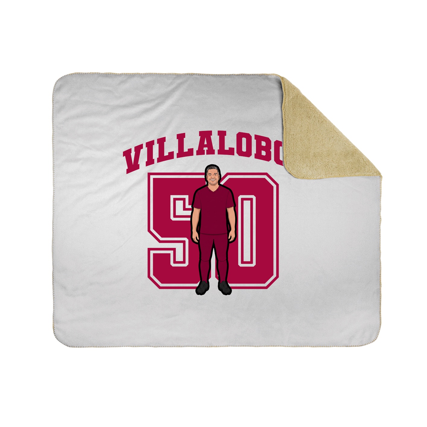 Throw Blanket — Number in White
