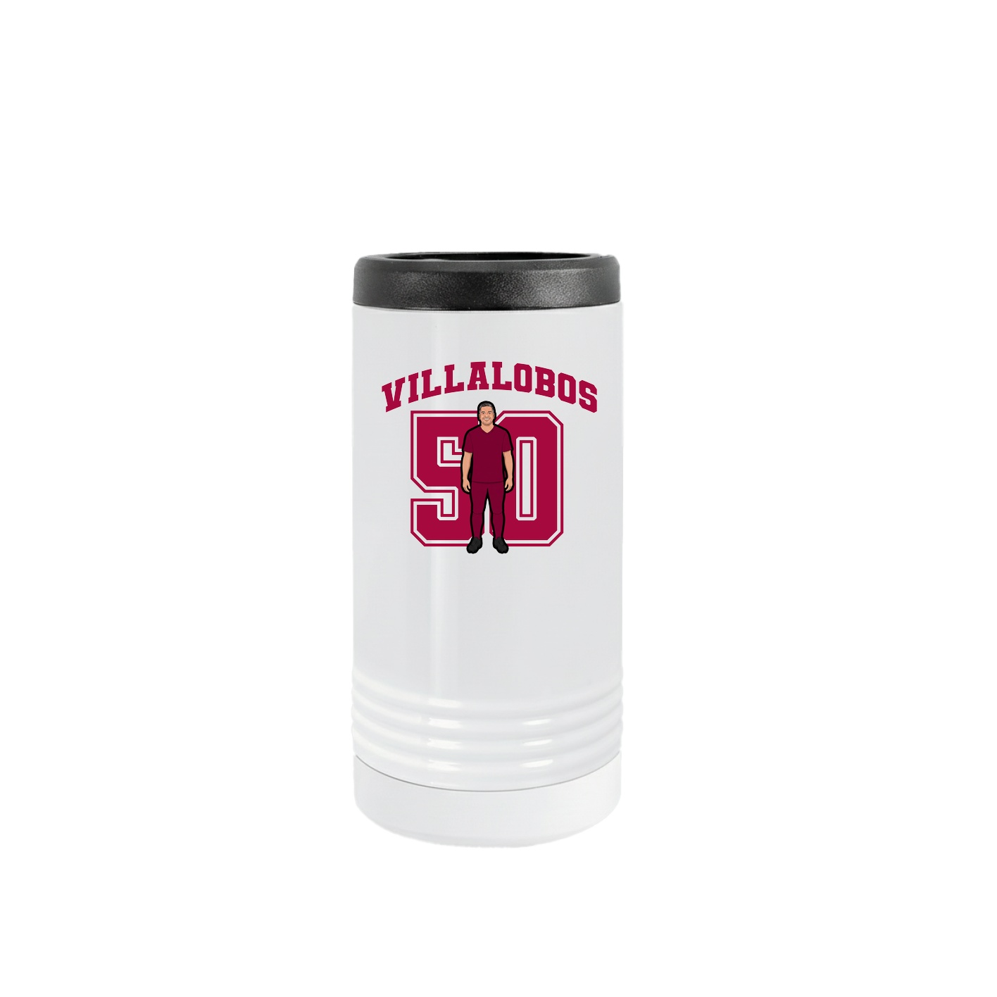 Slim Beverage Holder — Number in White