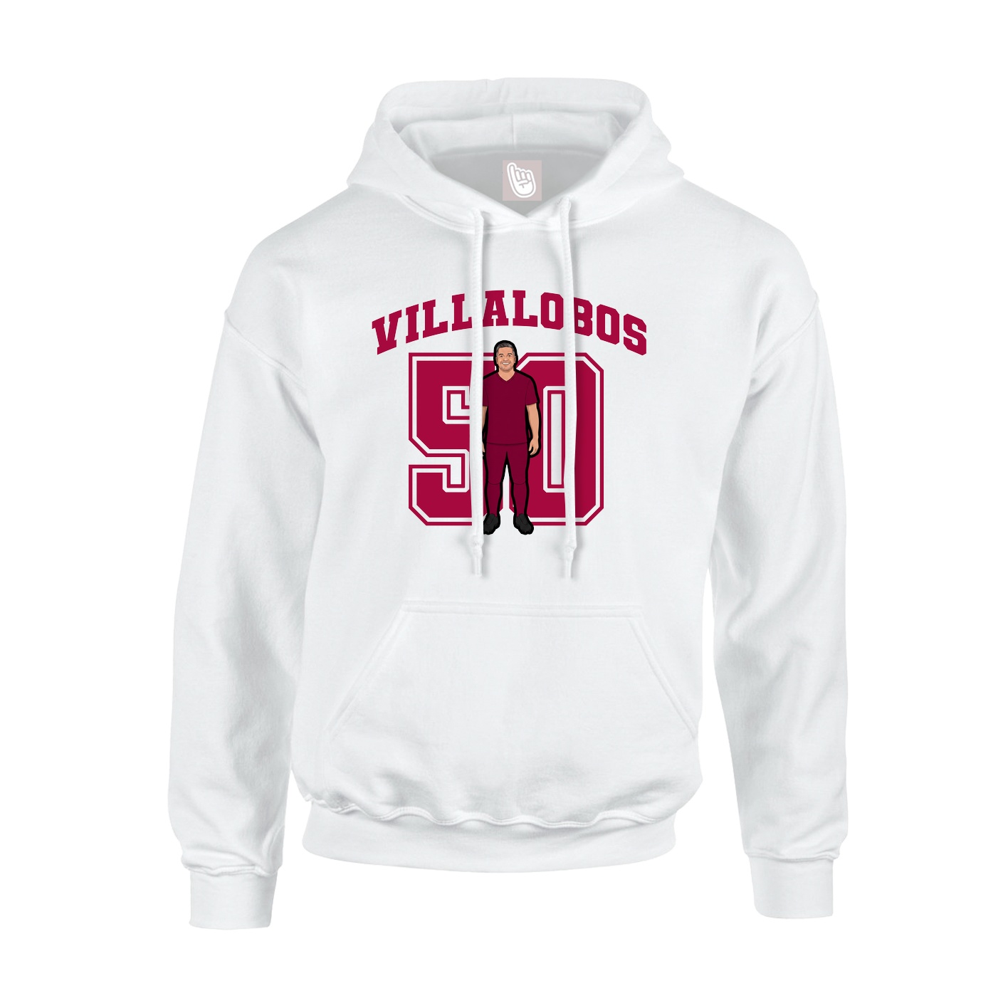 Youth Hoodie — Number in White