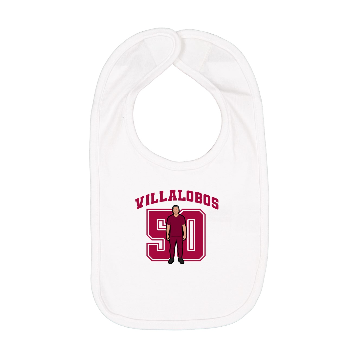 Infant Bib — Number in White