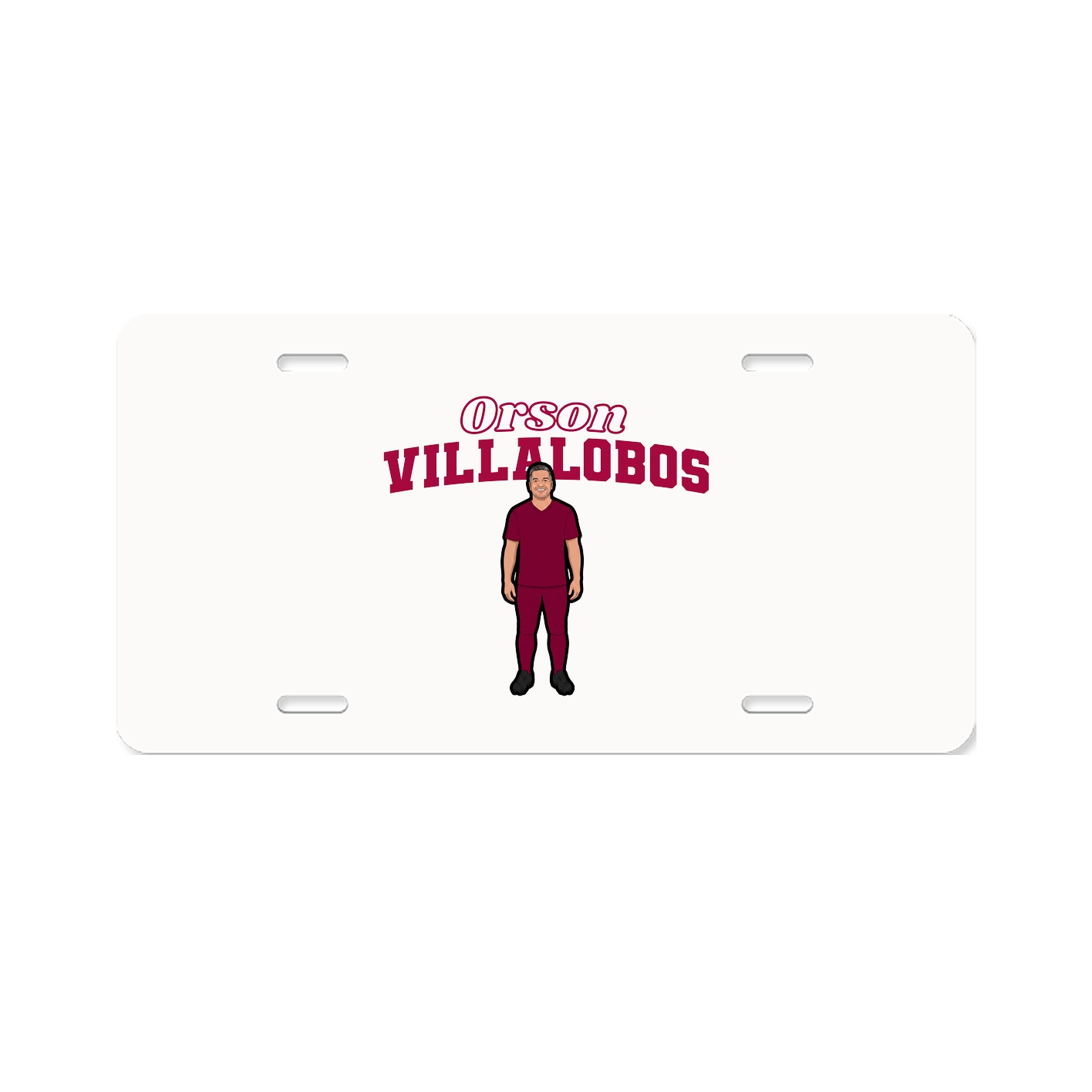 License Plate — Name Arch in Classic