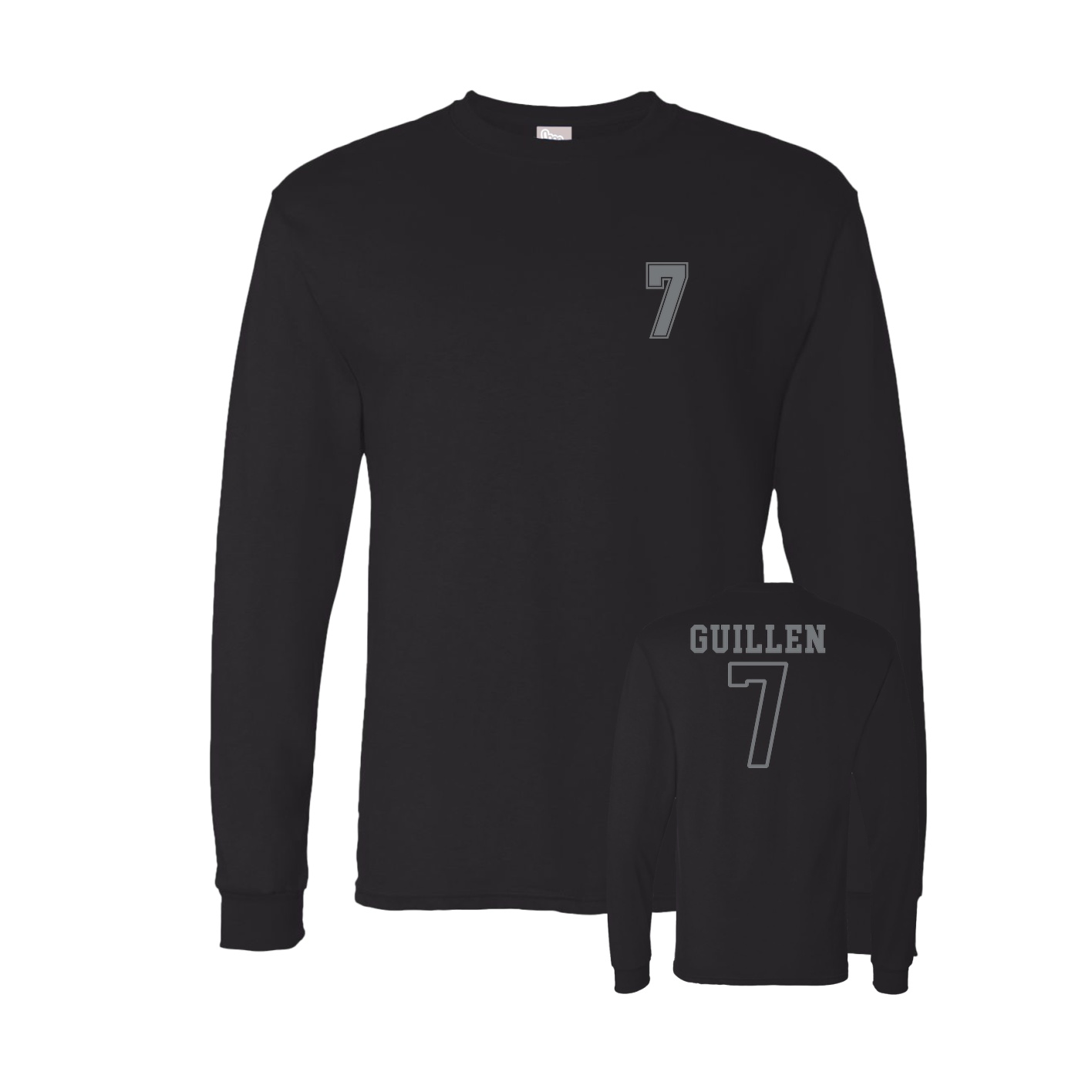 Long Sleeve Tee — Chest Back in Black