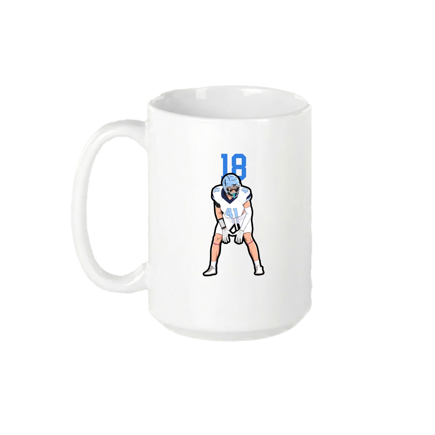 15oz Coffee Mug — Number Top in White