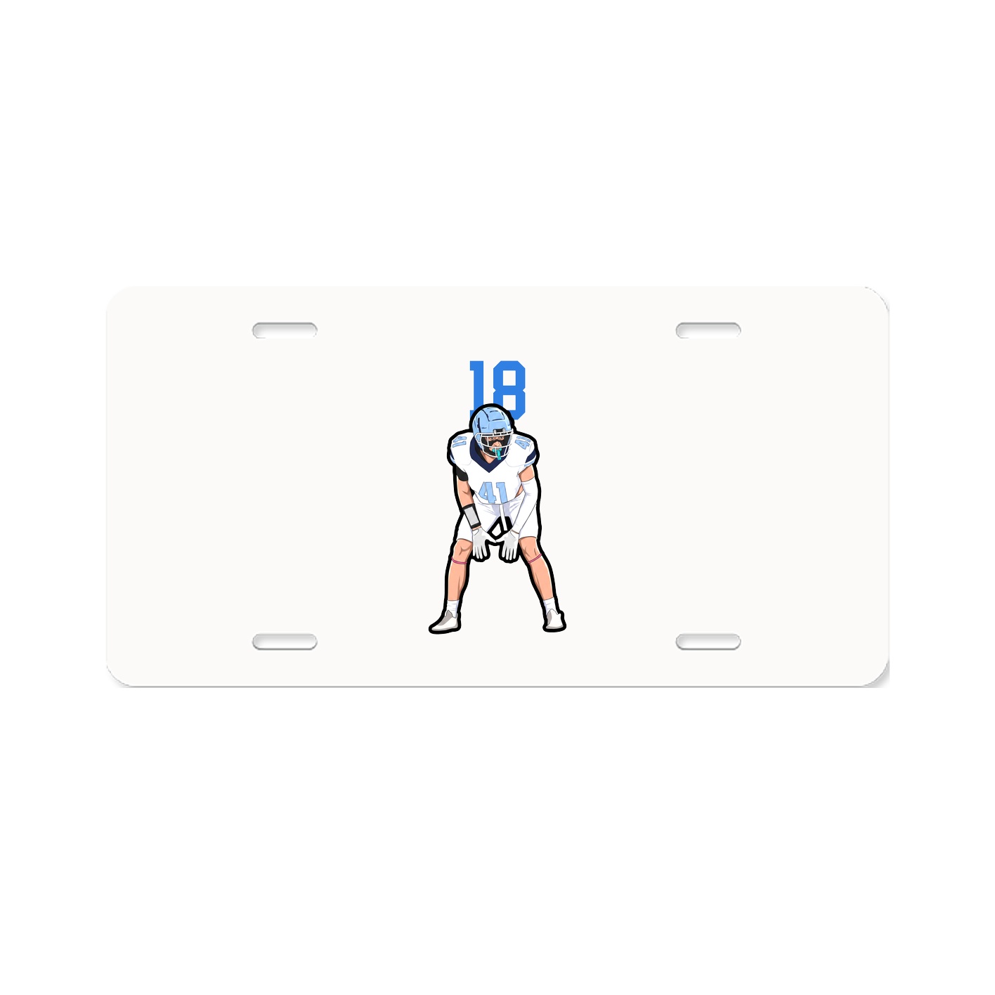 License Plate — Number Top in Classic