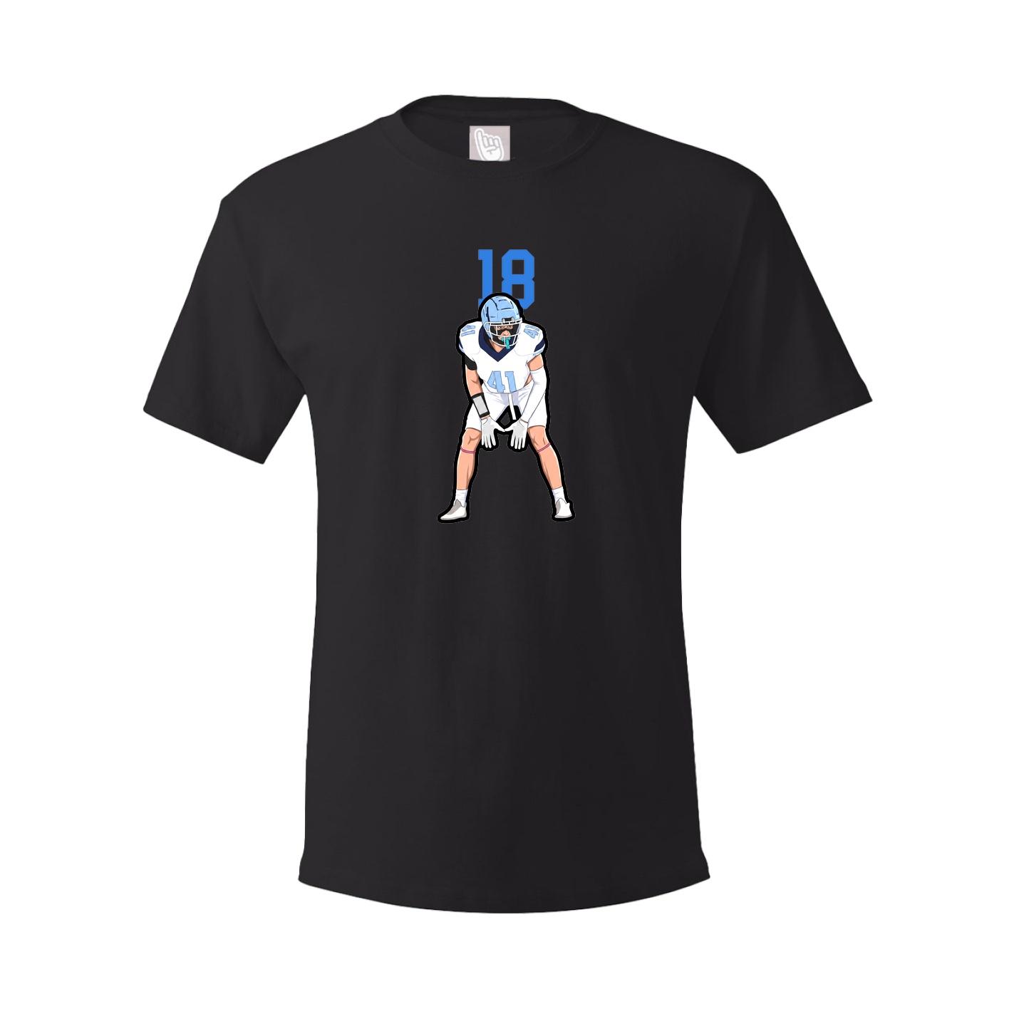 Youth Tee — Number Top in Black