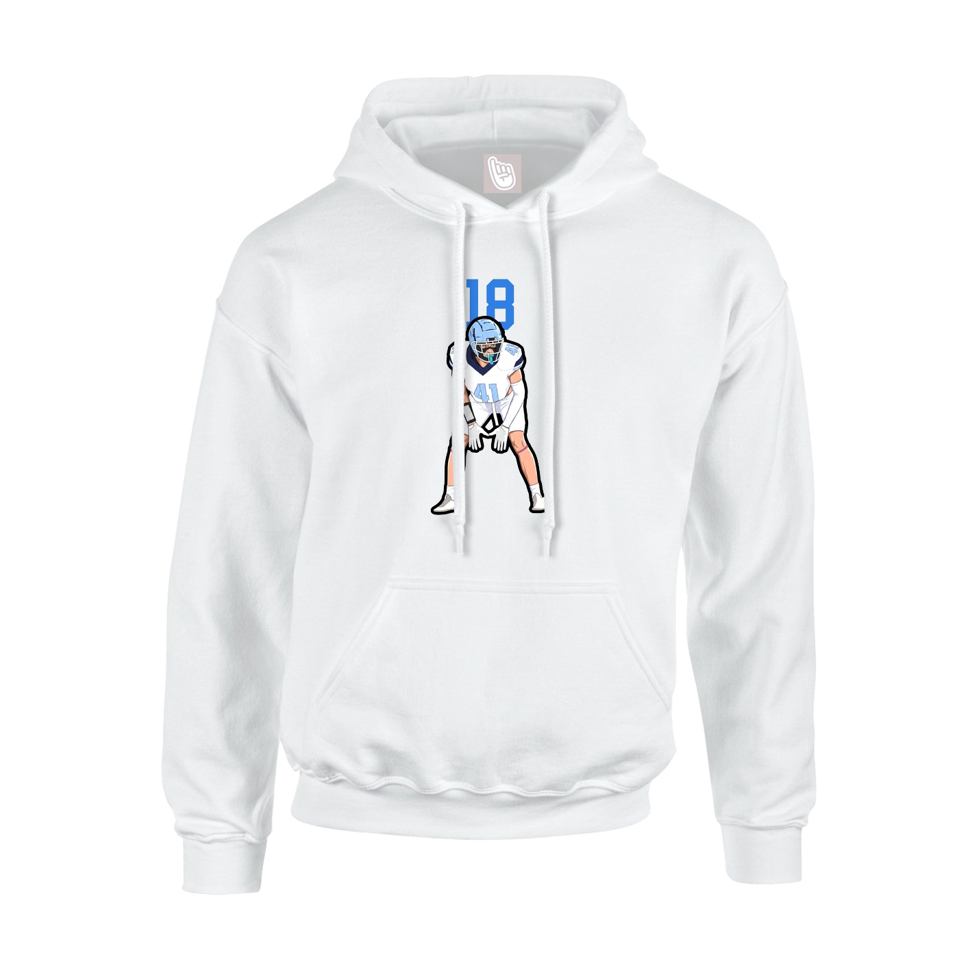 Hoodie — Number Top in White