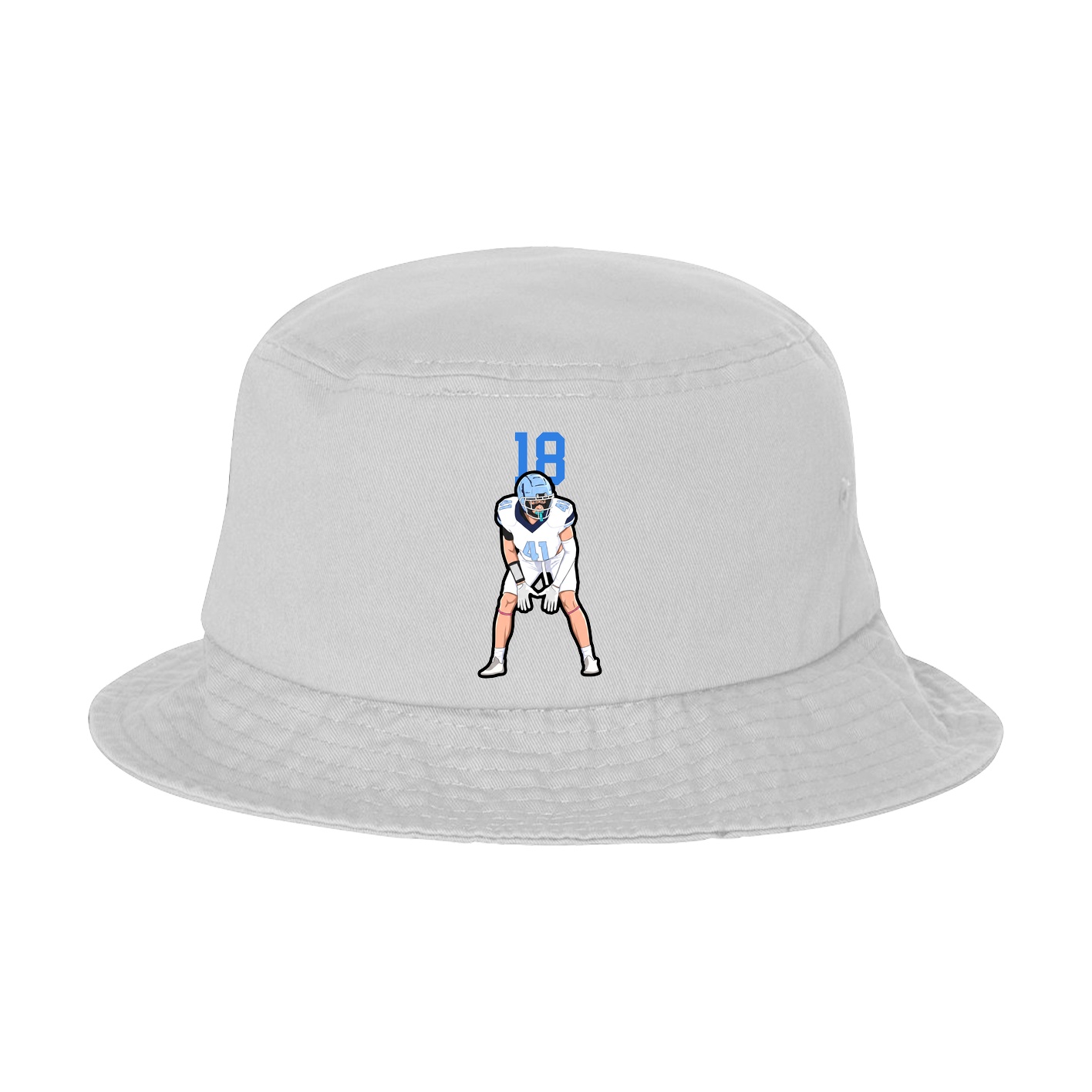 Bucket Cap — Number Top in White
