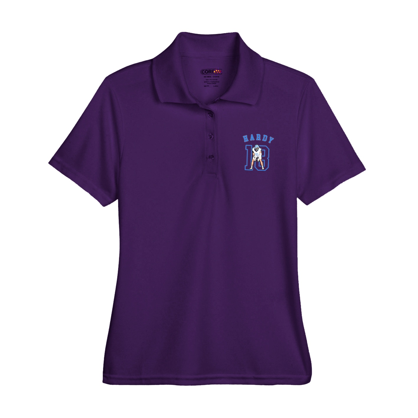 Womens Performance Polo — Shirsey Arch in Purple