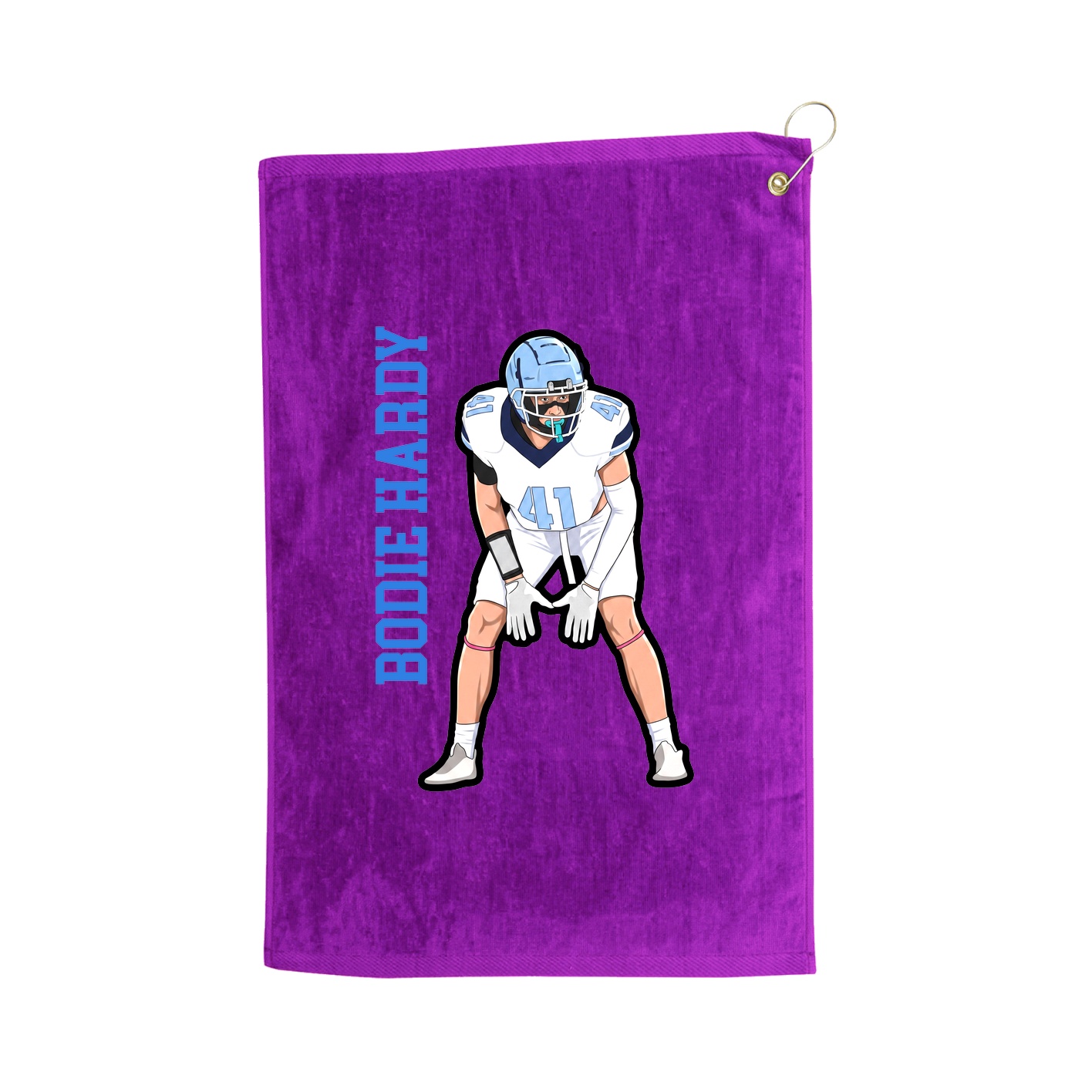Golf Towel — Name Vertical in Purple