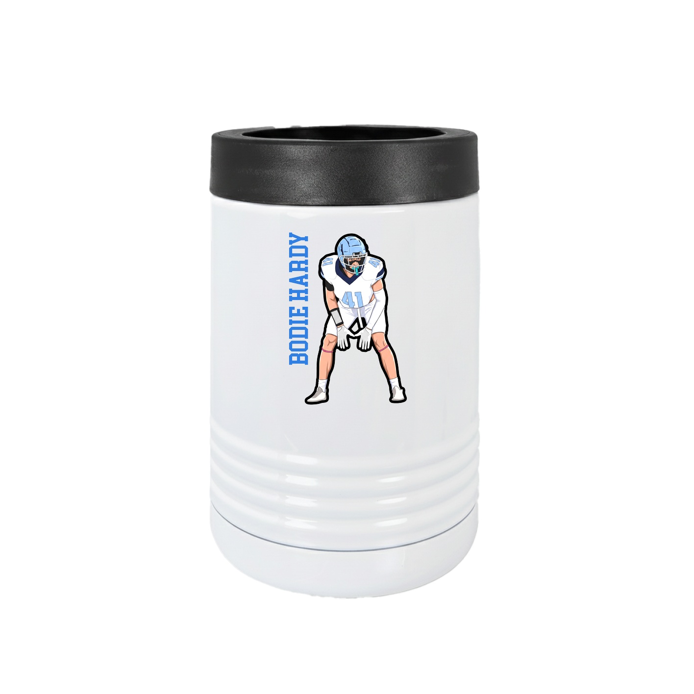 Beverage Holder — Name Vertical in White