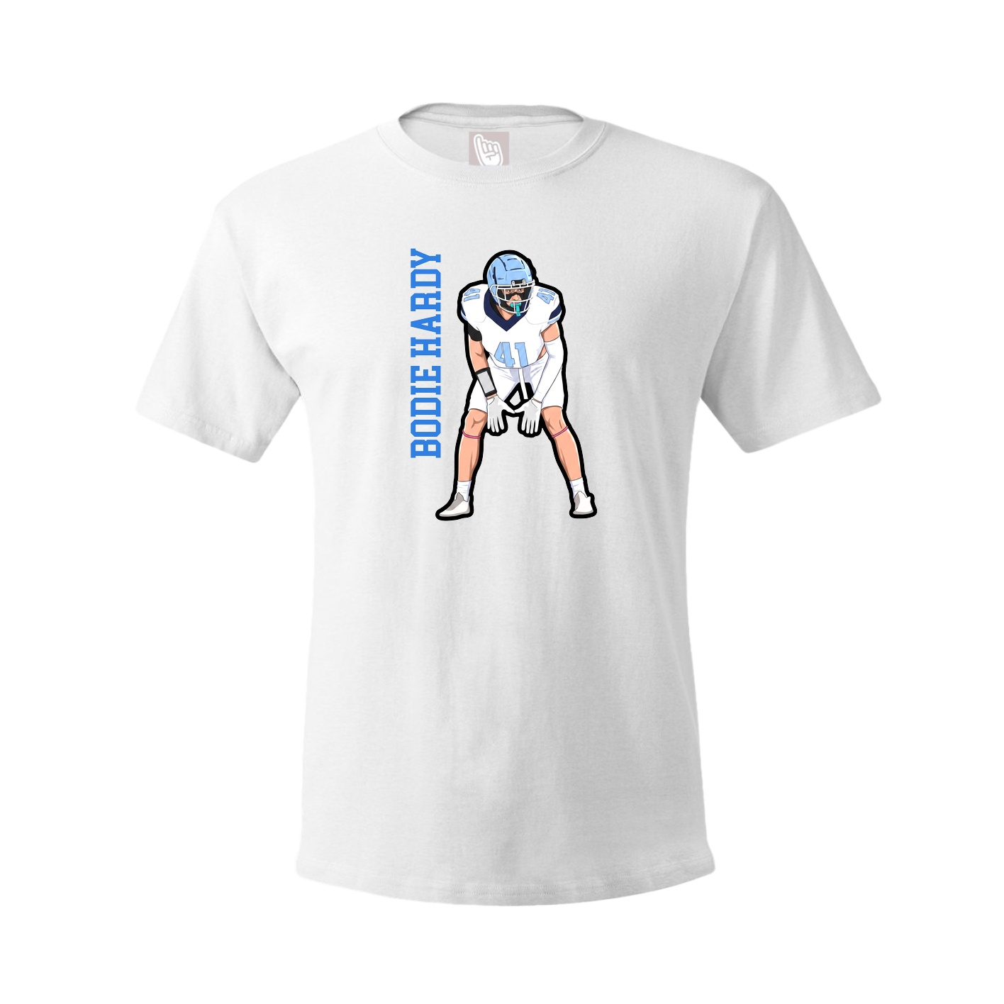 Youth Tee — Name Vertical in White