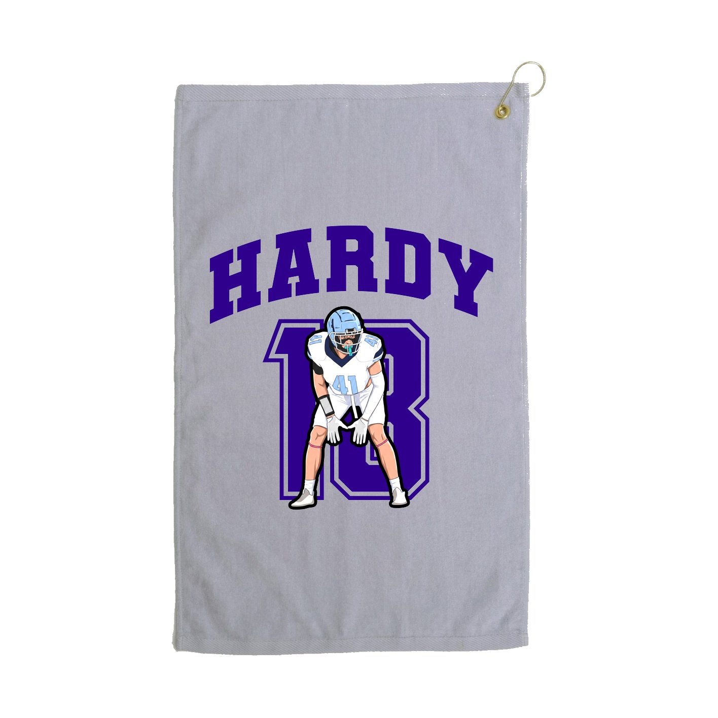 Golf Towel — Number in Grey
