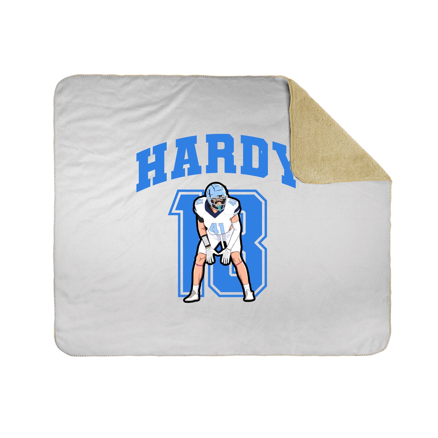 Throw Blanket — Number in White