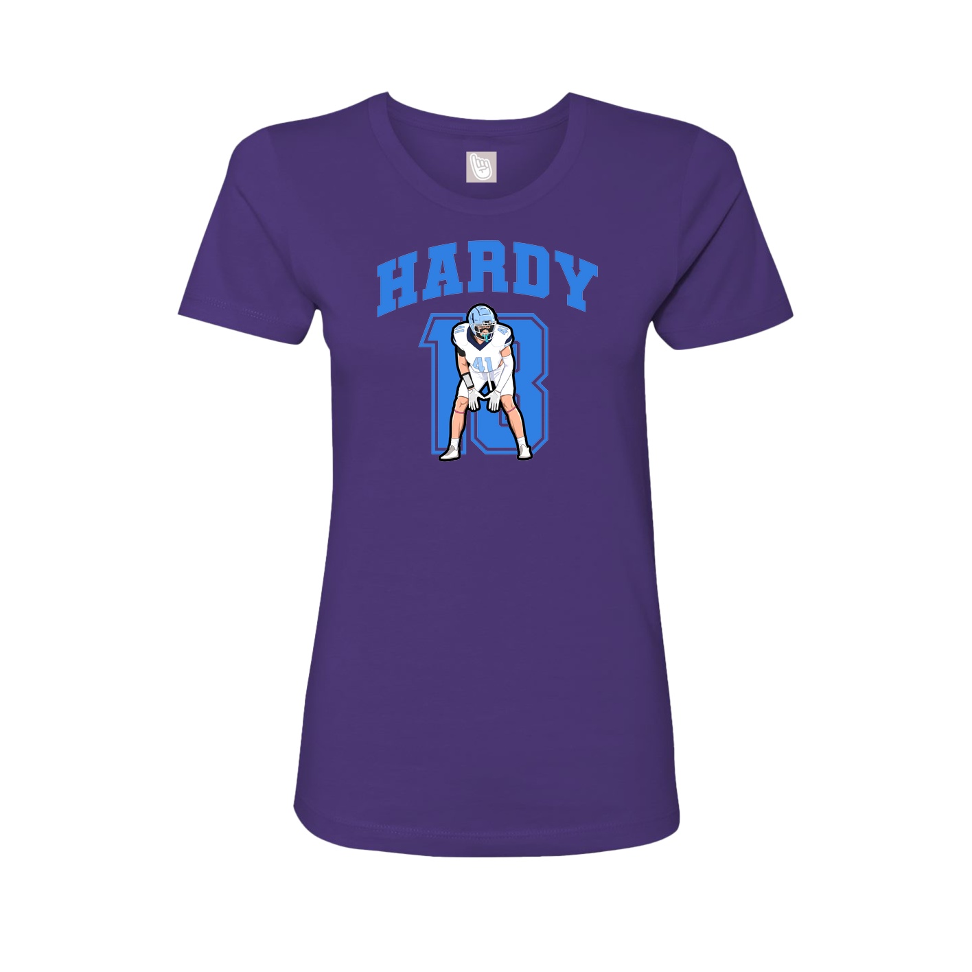 Fitted Women's Tee — Number in Purple