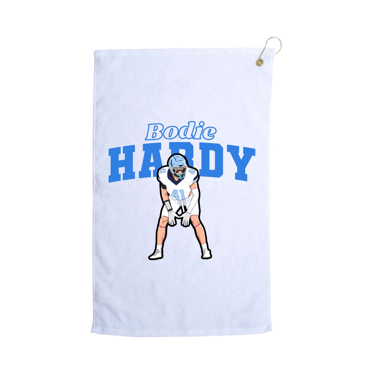 Golf Towel — Name Arch in White