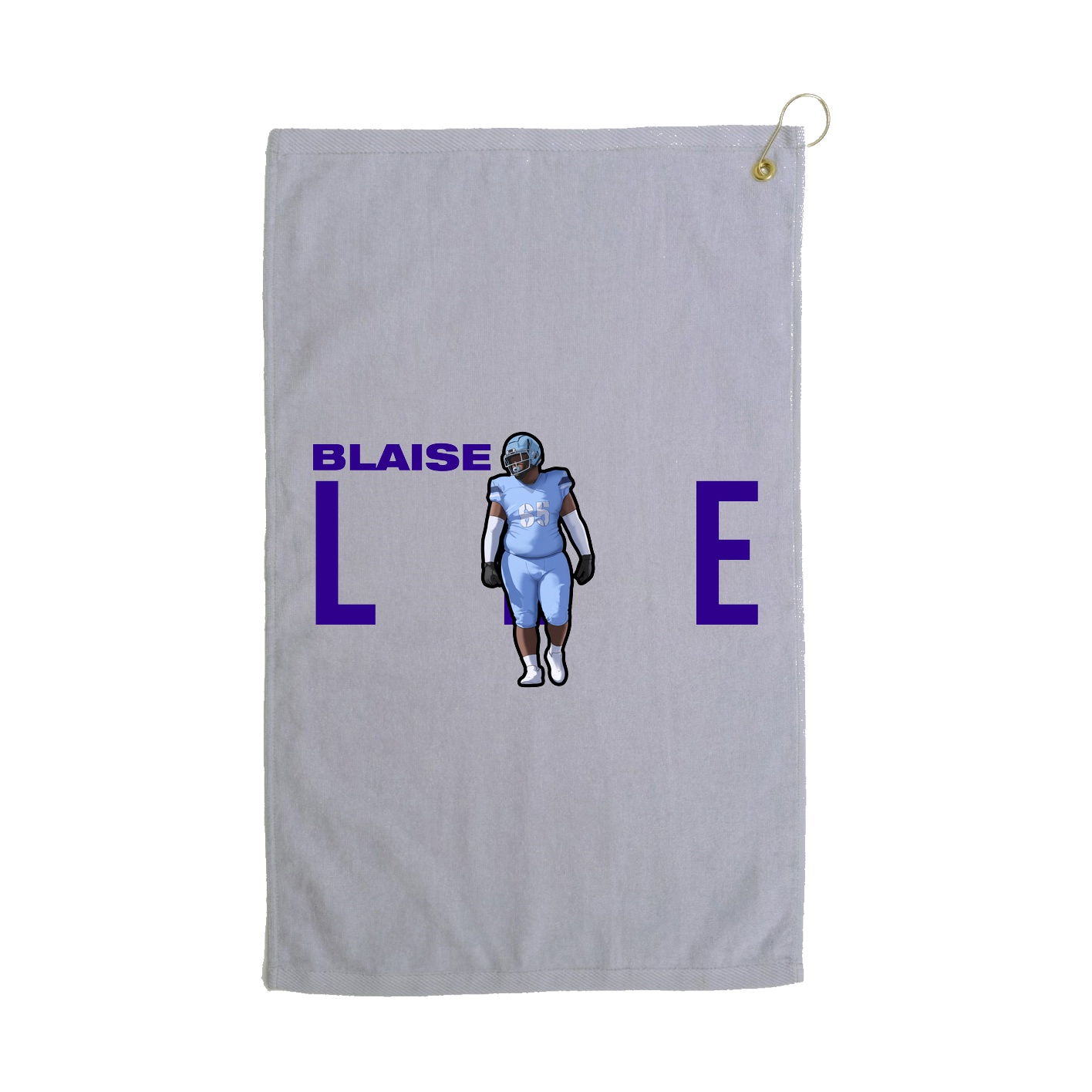 Golf Towel — Player Name in Grey