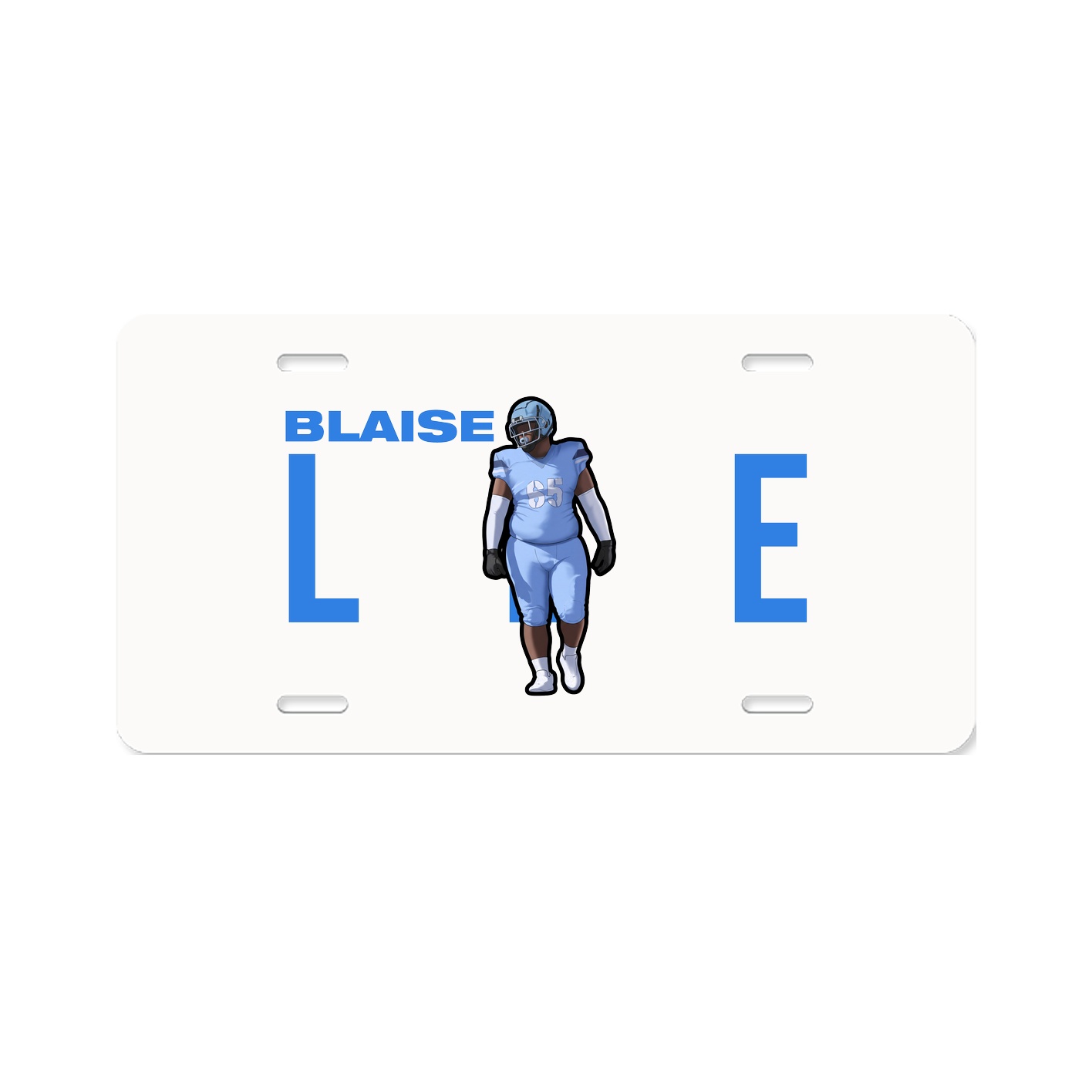 License Plate — Player Name in Classic