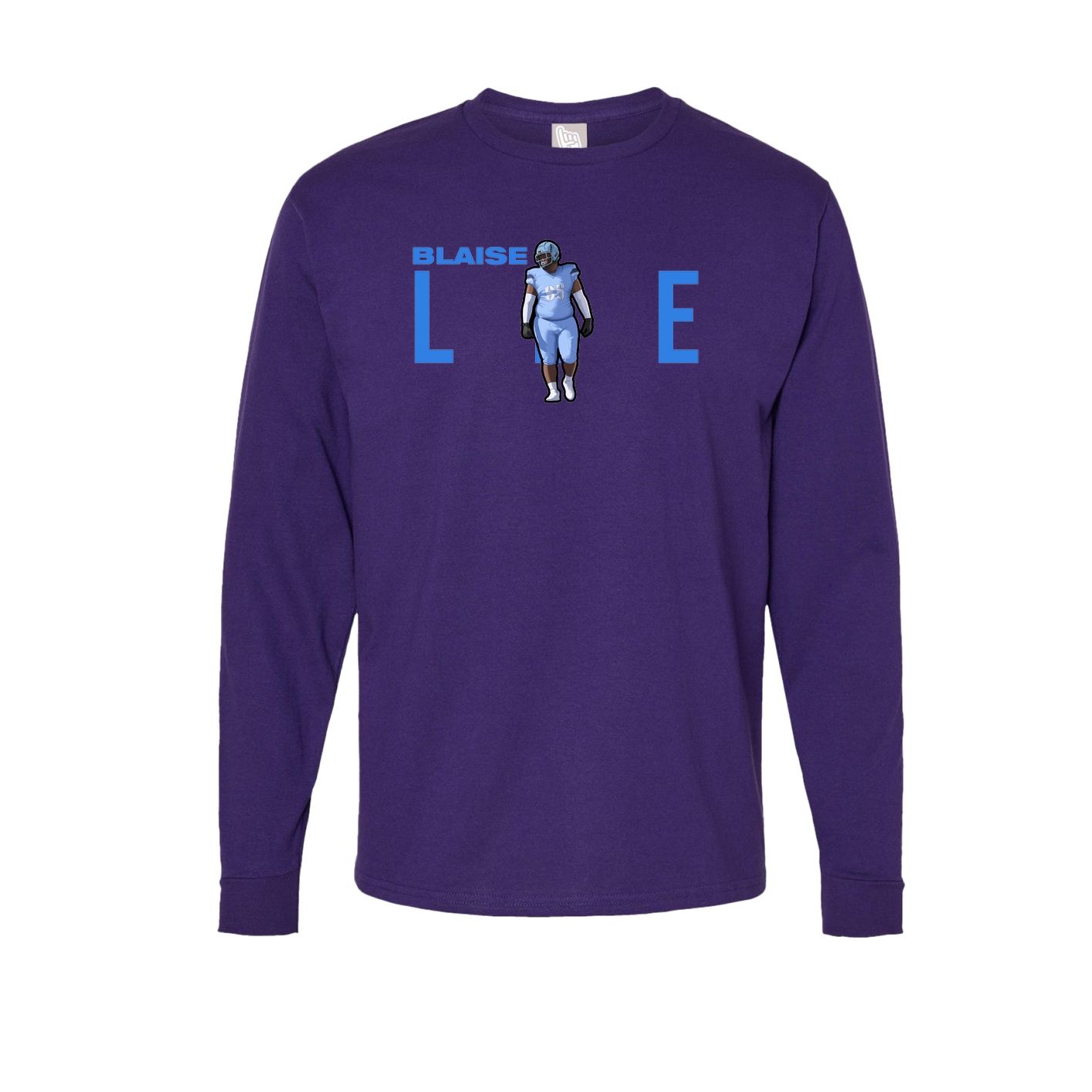Long Sleeve Tee — Player Name in Purple
