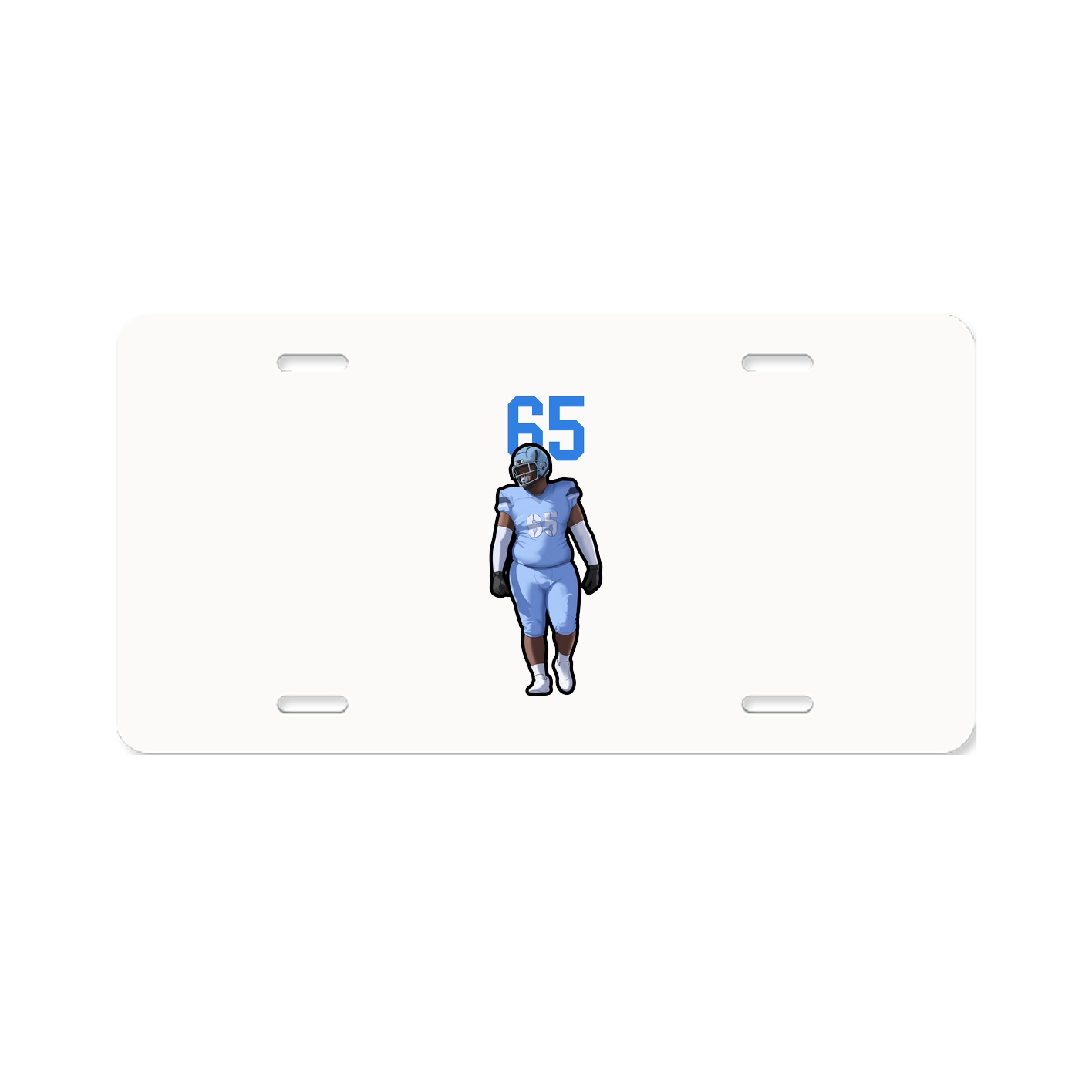 License Plate — Number Top in Classic