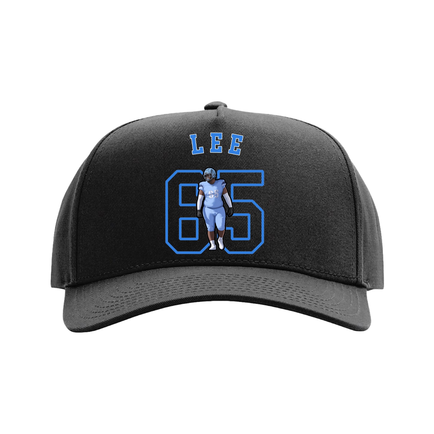 Full Fabric Five-Panel Champ Cap — Shirsey Arch in Black