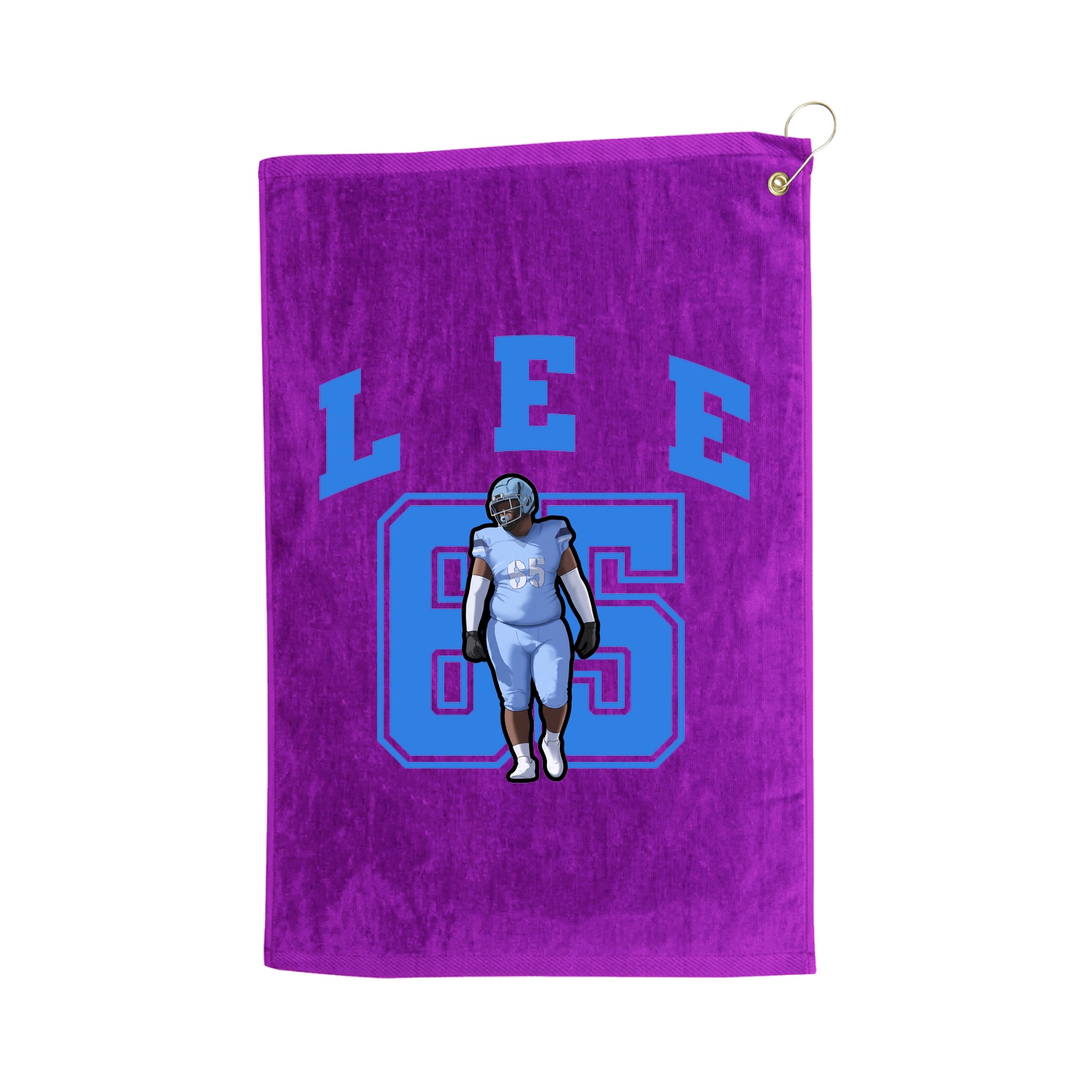 Golf Towel — Number in Purple