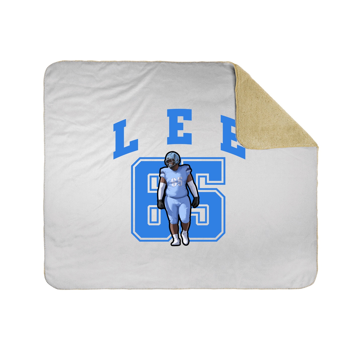 Throw Blanket — Number in White