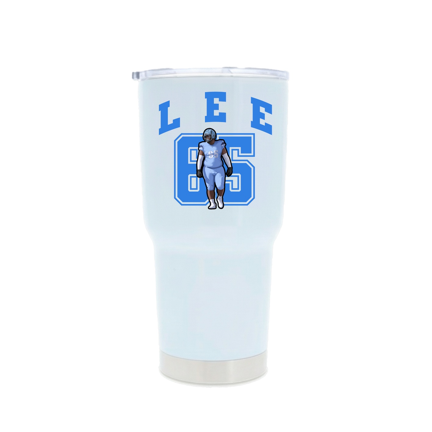 30oz Stainless Steel Tumbler — Number in White