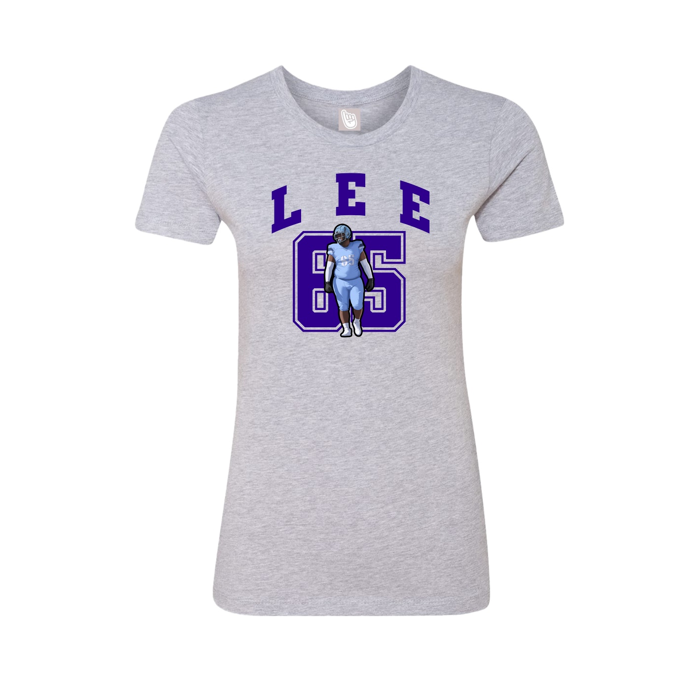Fitted Women's Tee — Number in Grey