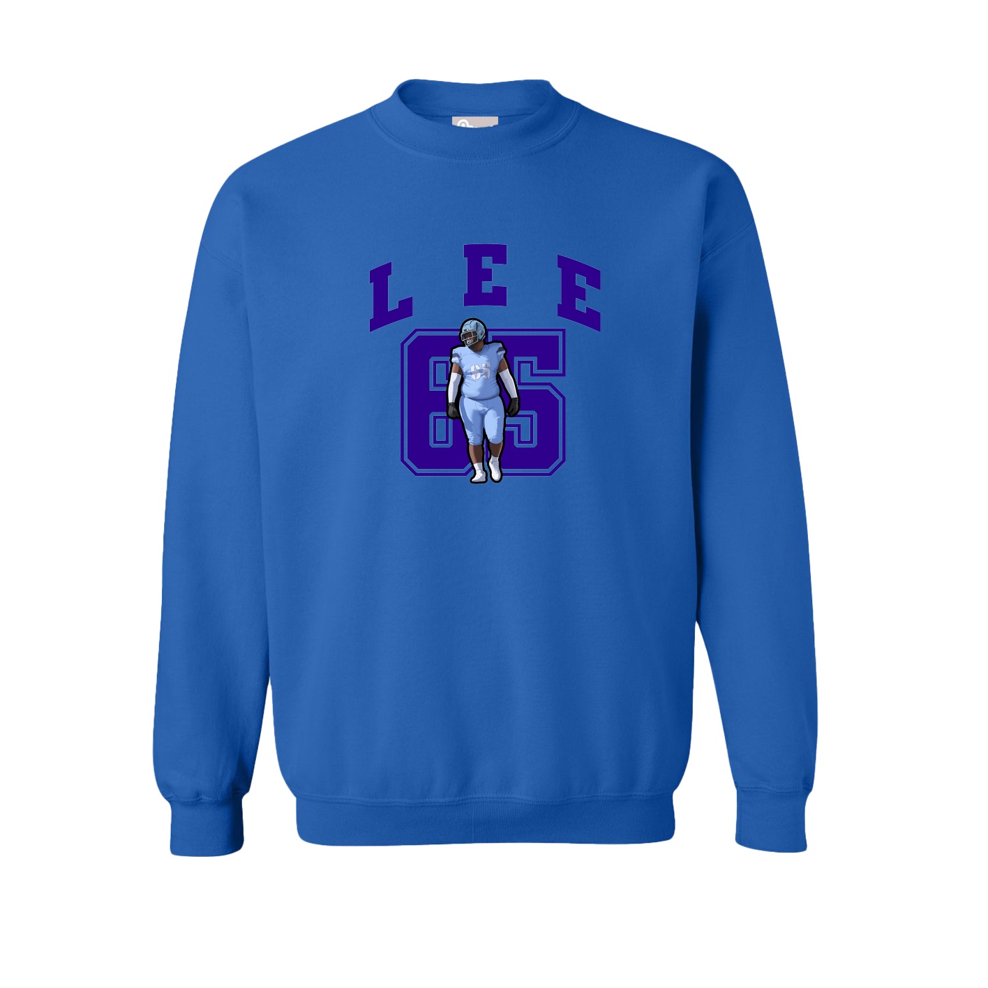 Fleece Crew — Number in Royal