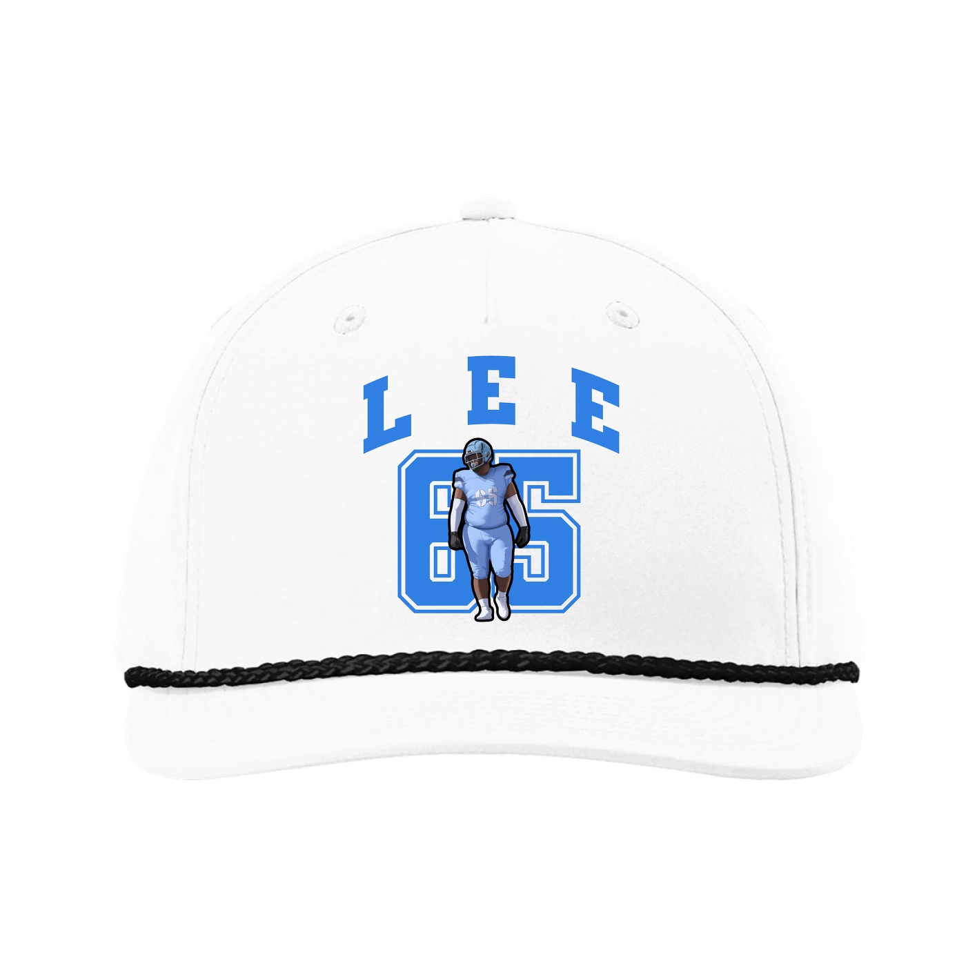 Five-Panel Classic Rope Cap — Number in White