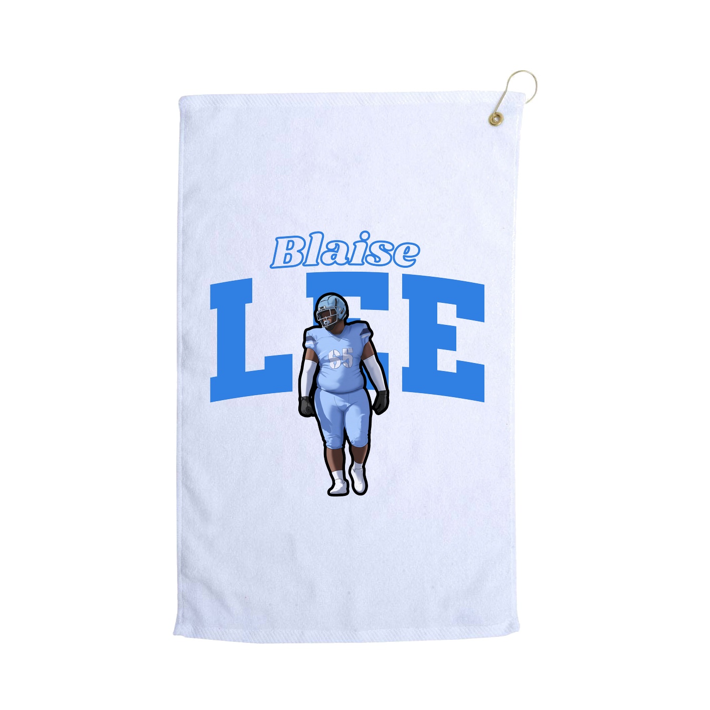 Golf Towel — Name Arch in White