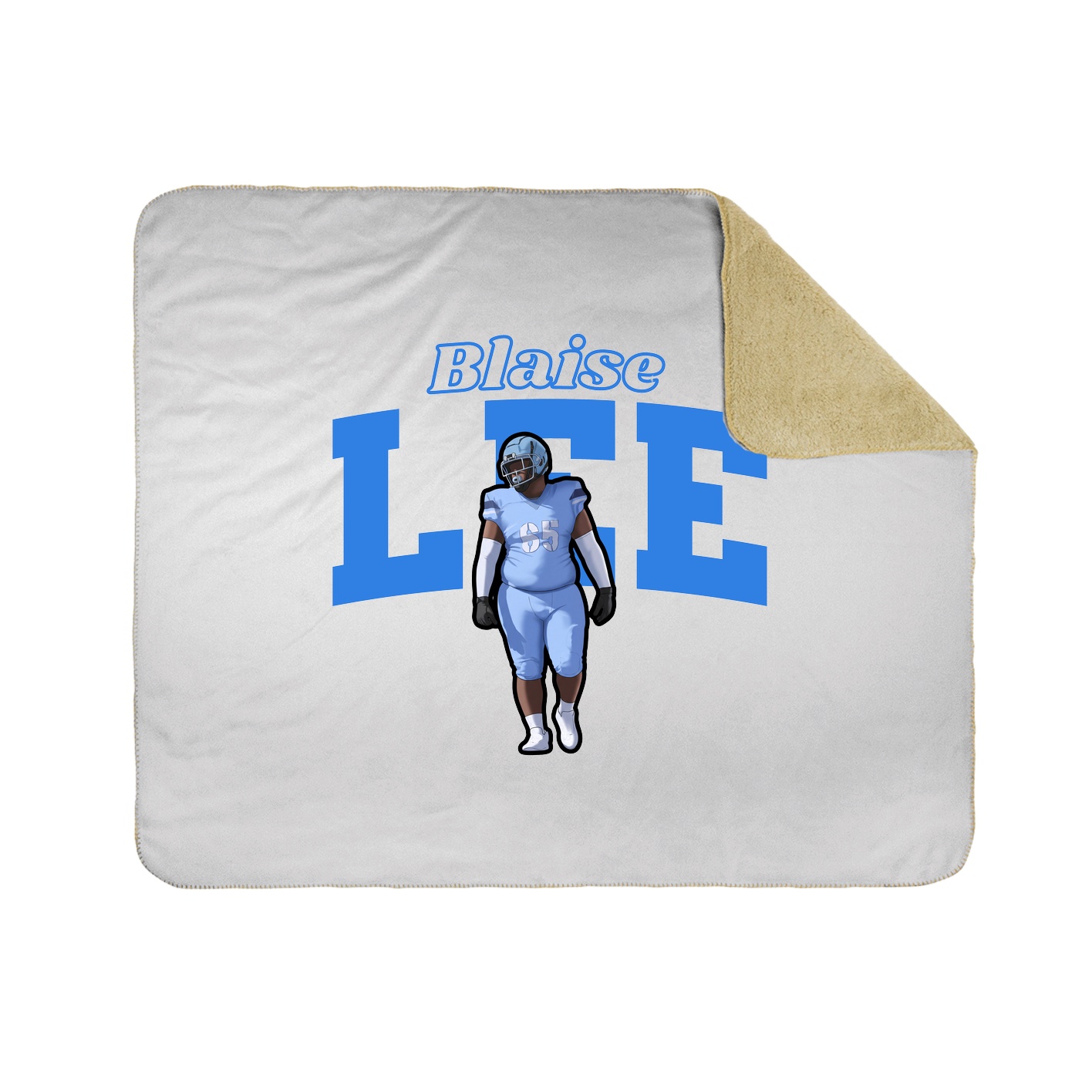 Throw Blanket — Name Arch in White