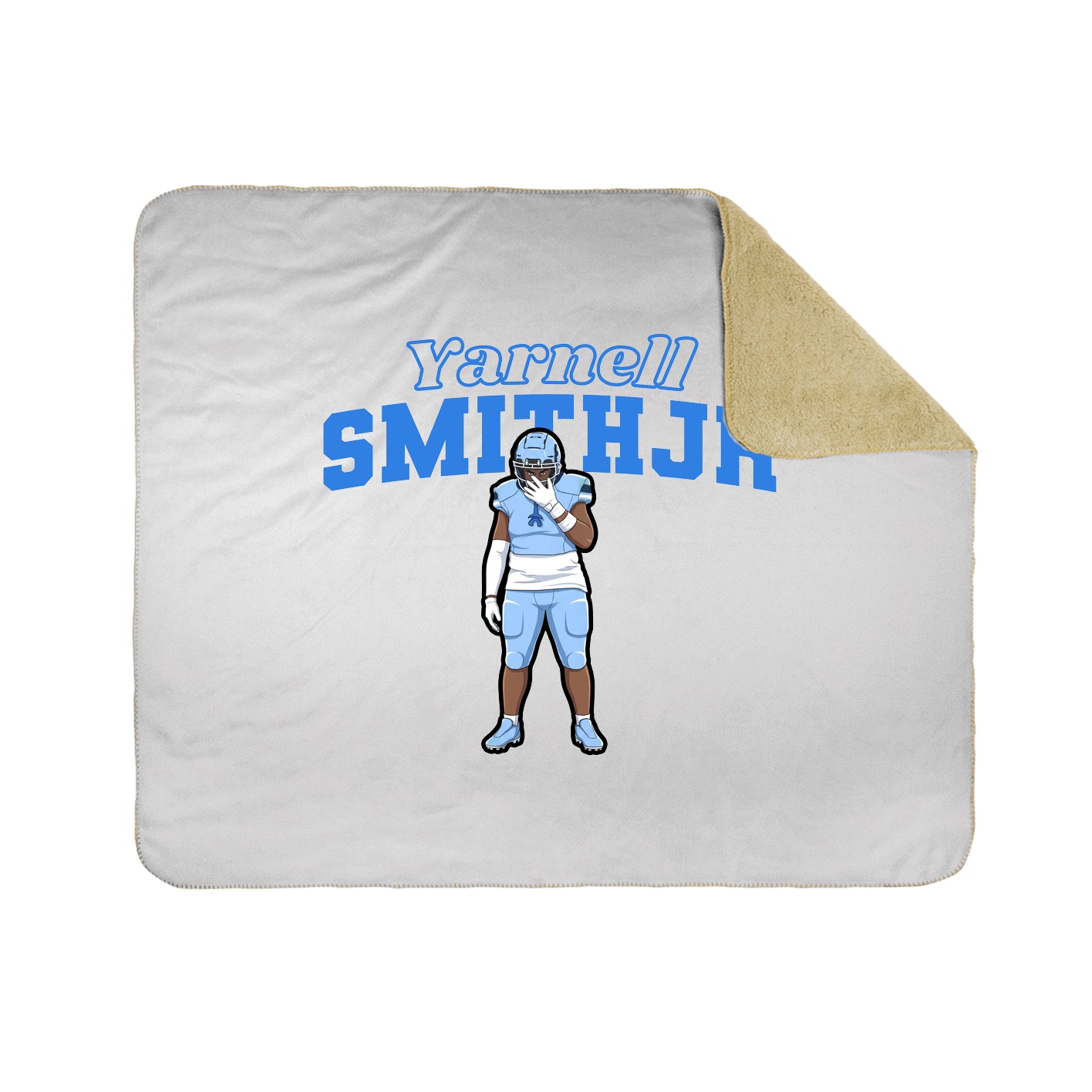 Throw Blanket — Name Arch in White