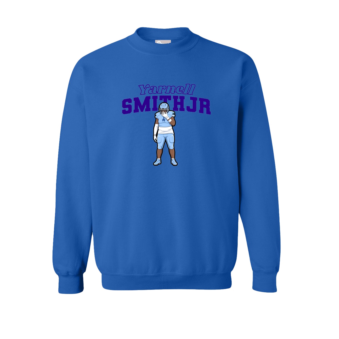 Fleece Crew — Name Arch in Royal