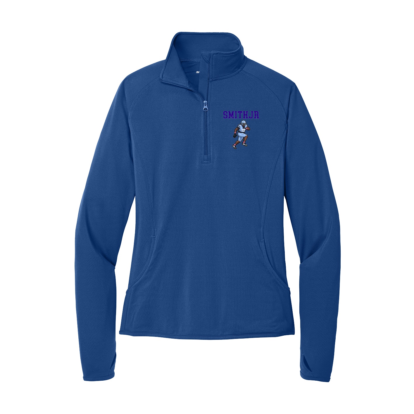 Women's Q-Zip Pullover — Shirsey in Royal