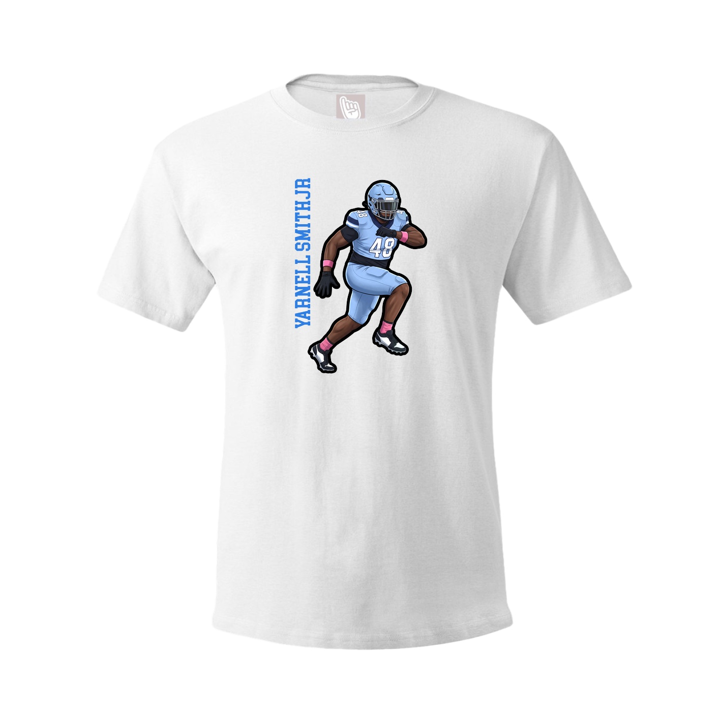 Tee — Name Vertical in White