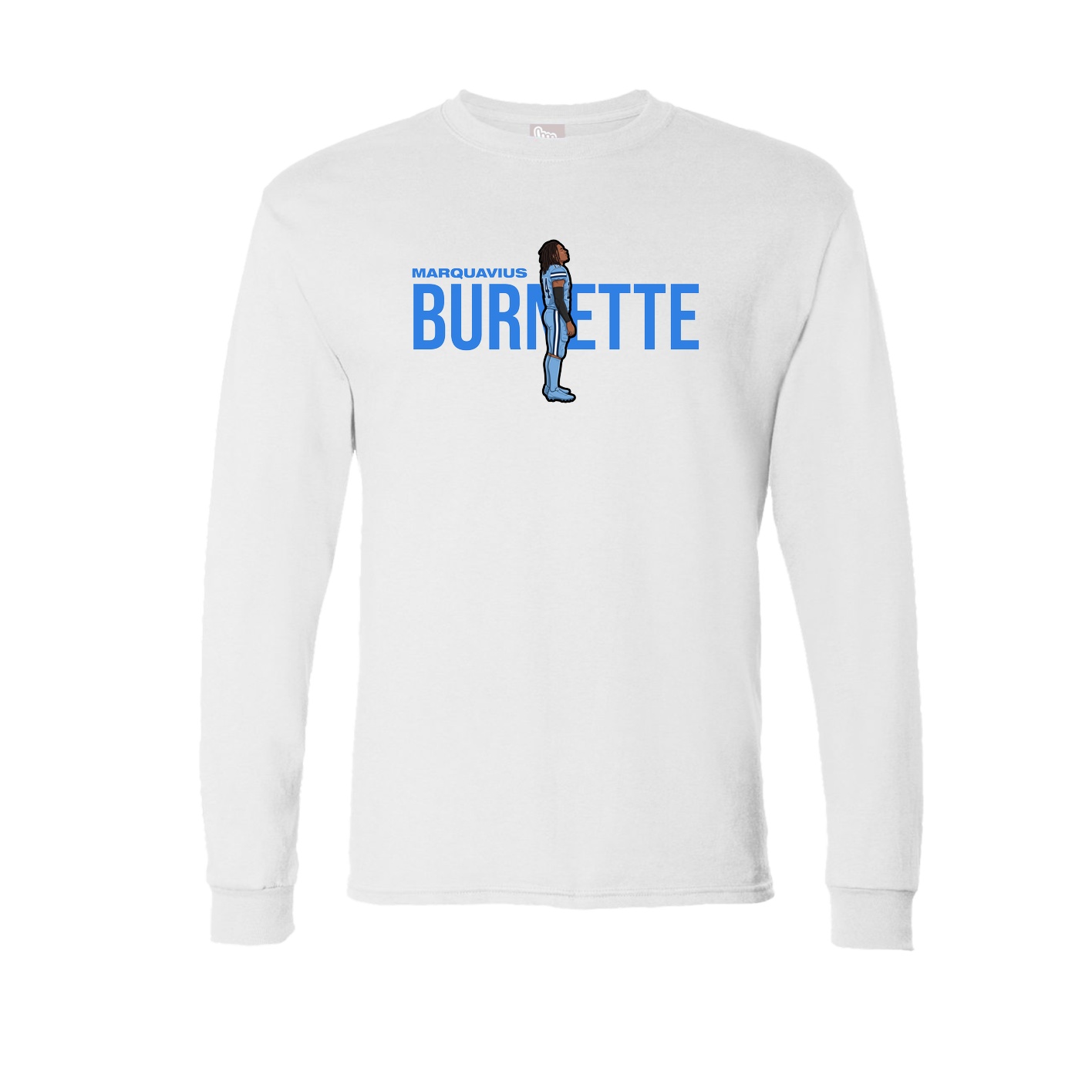 Long Sleeve Tee — Player Name in White