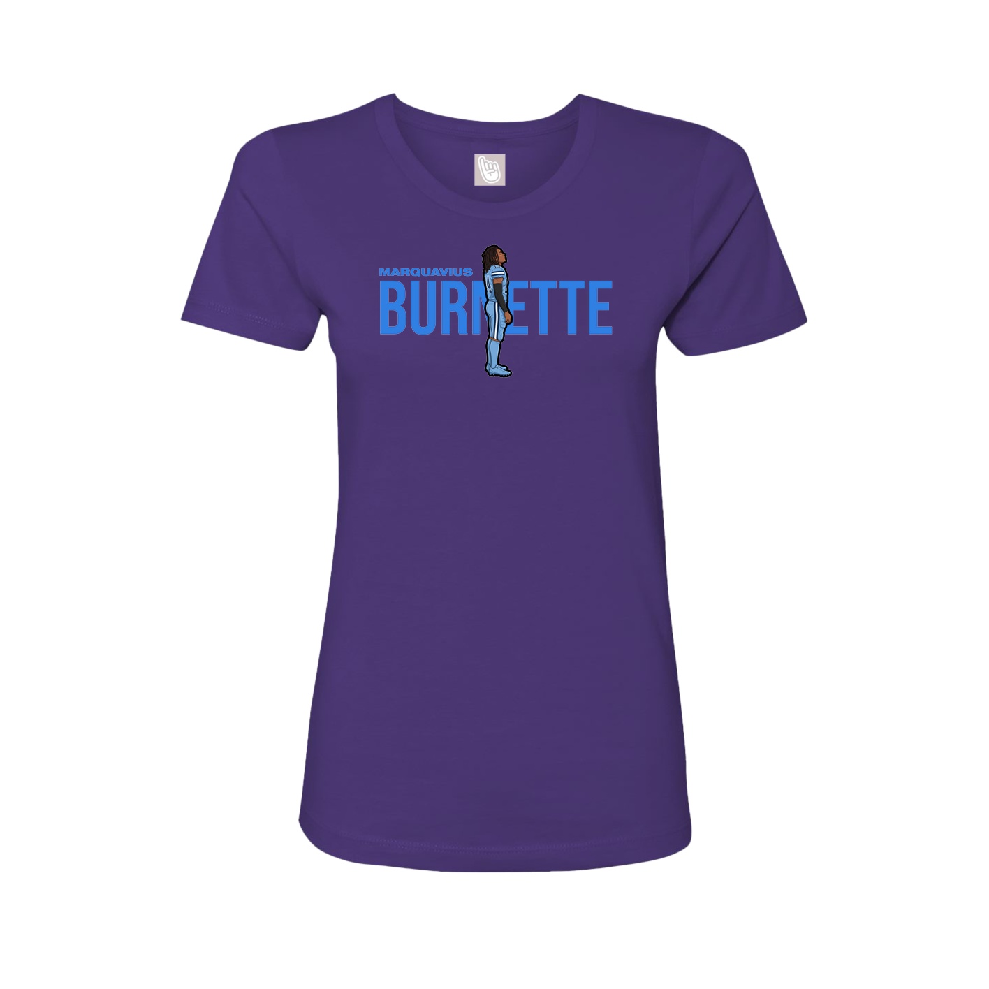 Fitted Women's Tee — Player Name in Purple