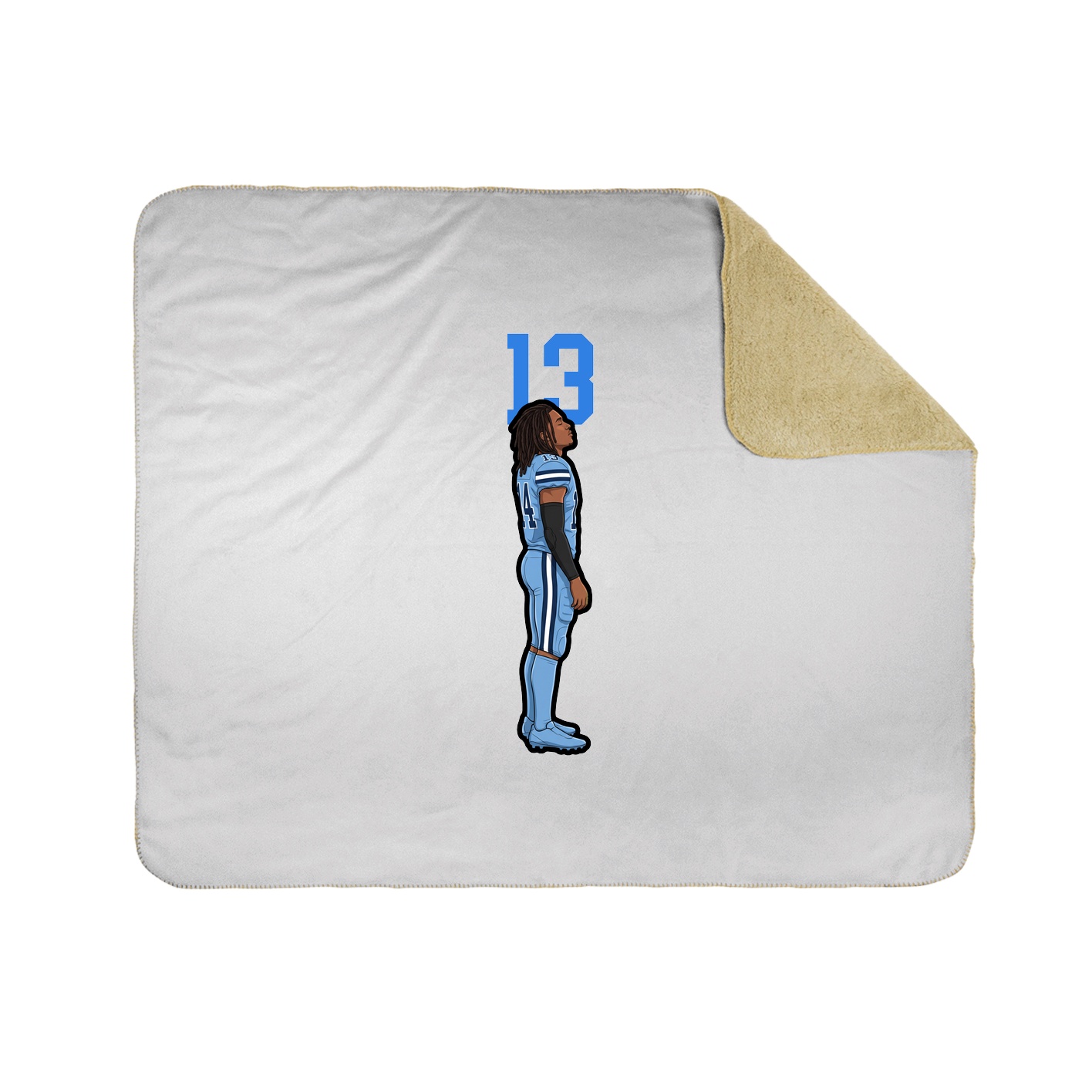 Throw Blanket — Number Top in White
