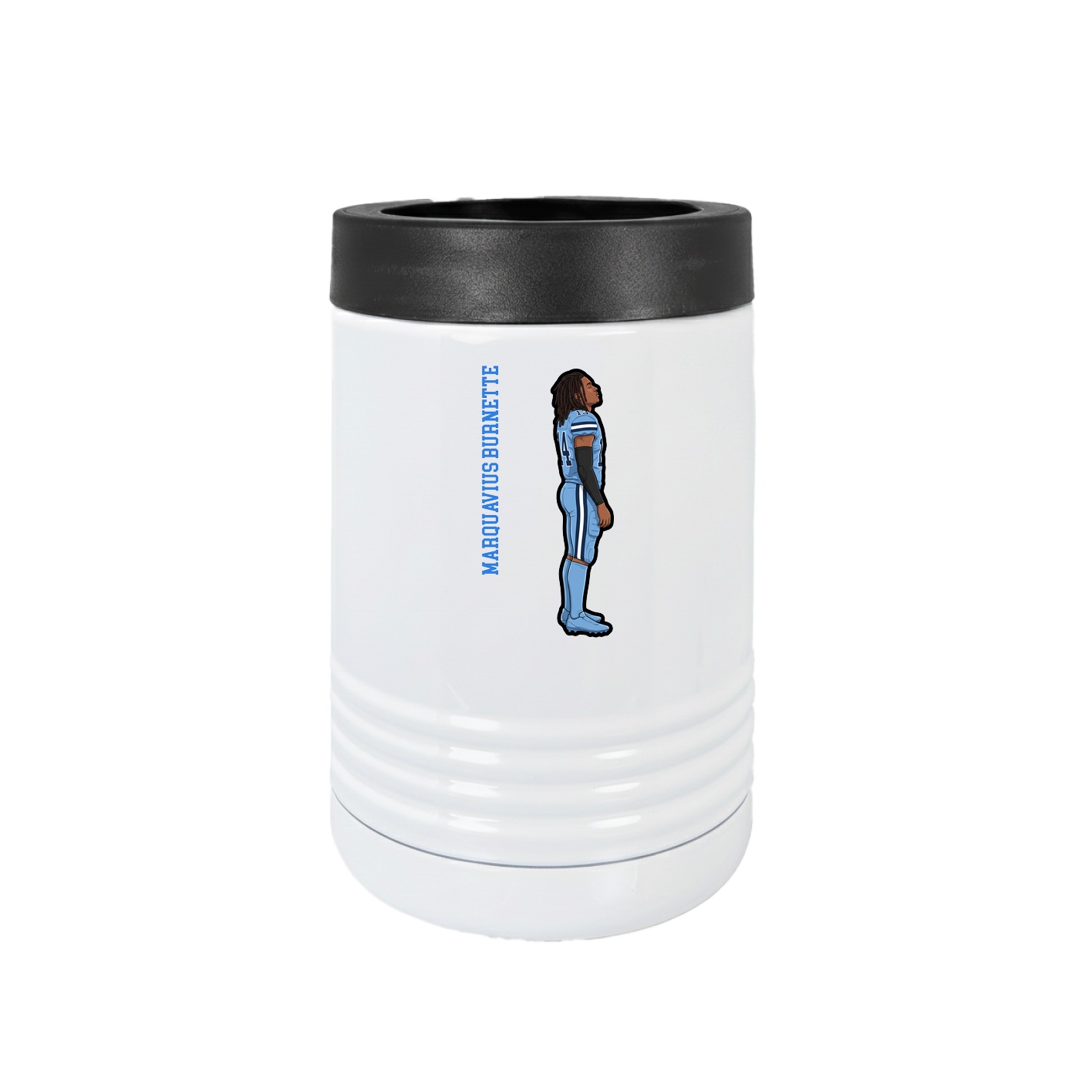 Beverage Holder — Name Vertical in White