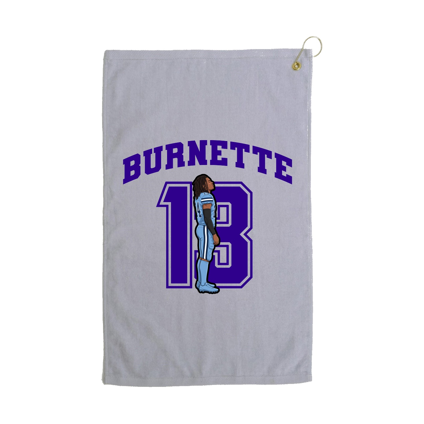 Golf Towel — Number in Grey