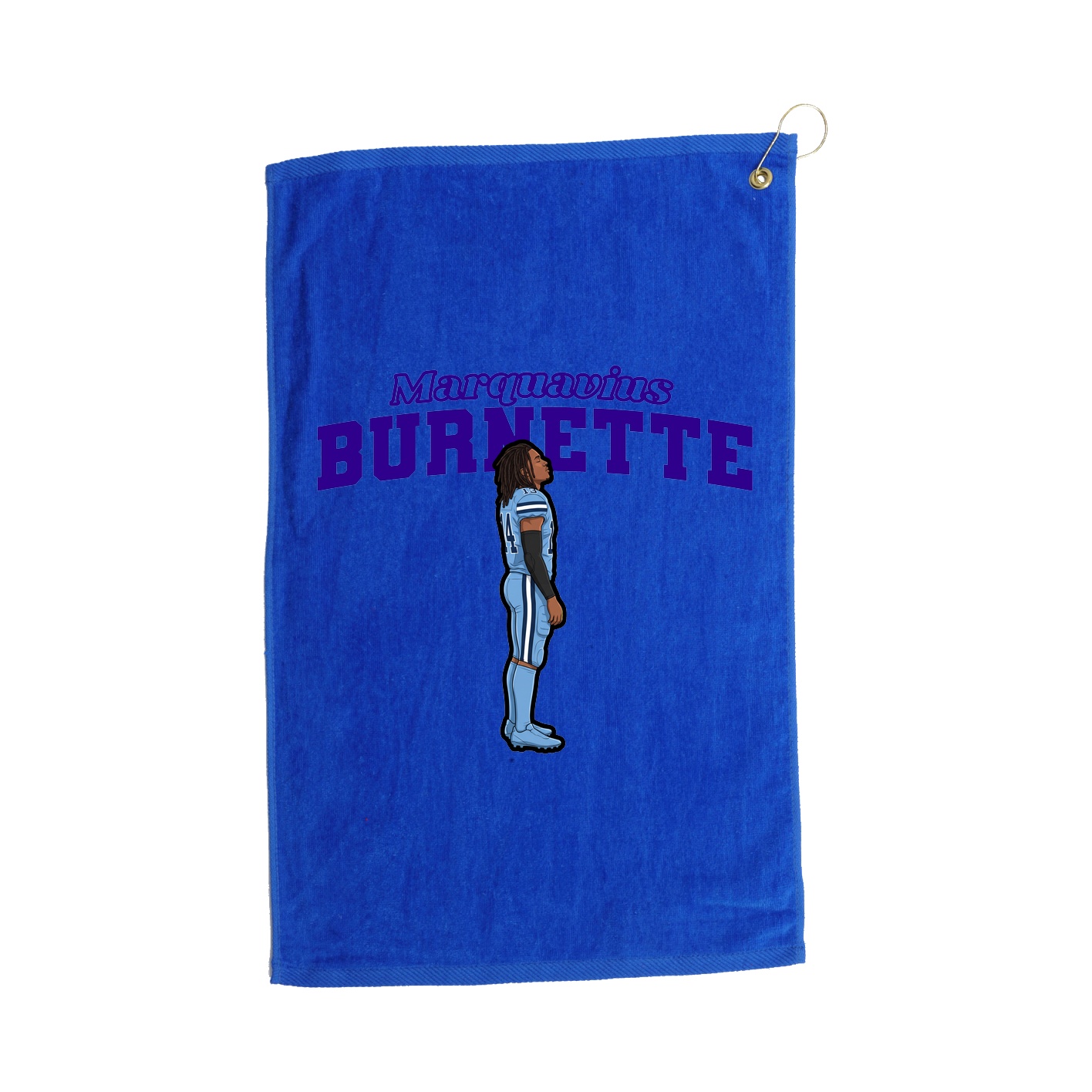 Golf Towel — Name Arch in Royal
